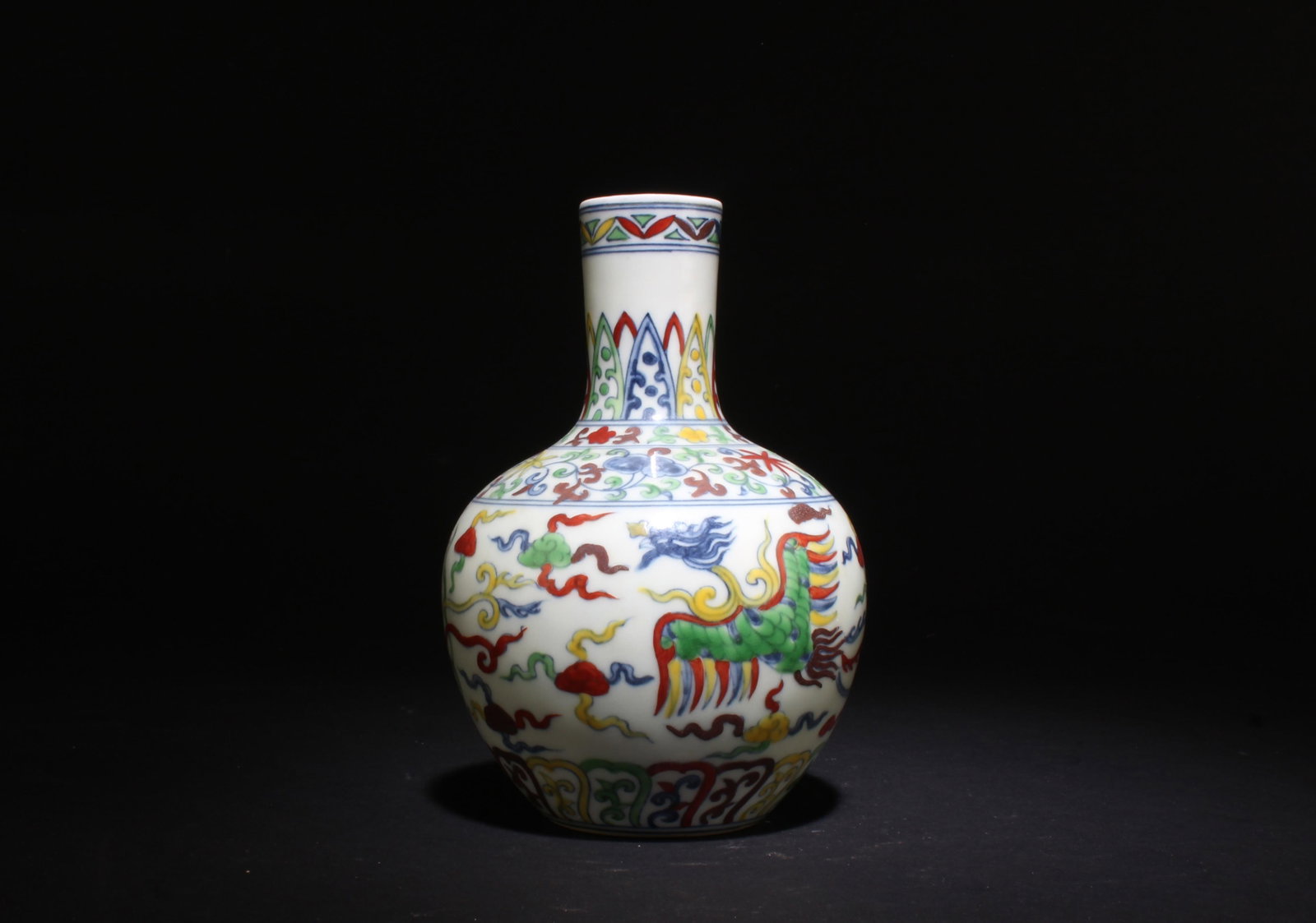 A Doucai Vase: A Doucai Vase. Dimensions: 6.5" x 4.5".