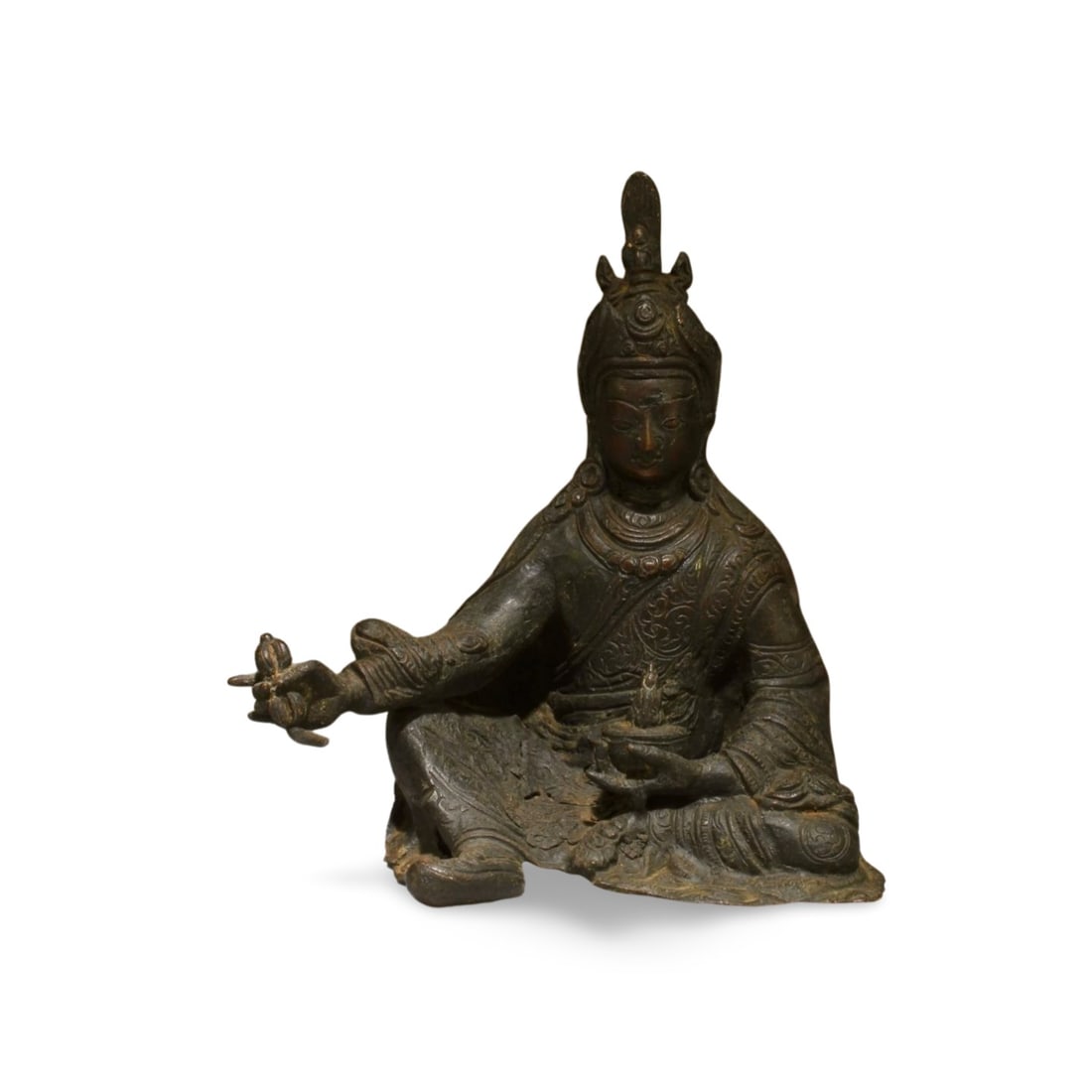 Chinese Bronze Bodhisattva Statue: Chinese Bronze Bodhisattva Statue. Height: 5.75"