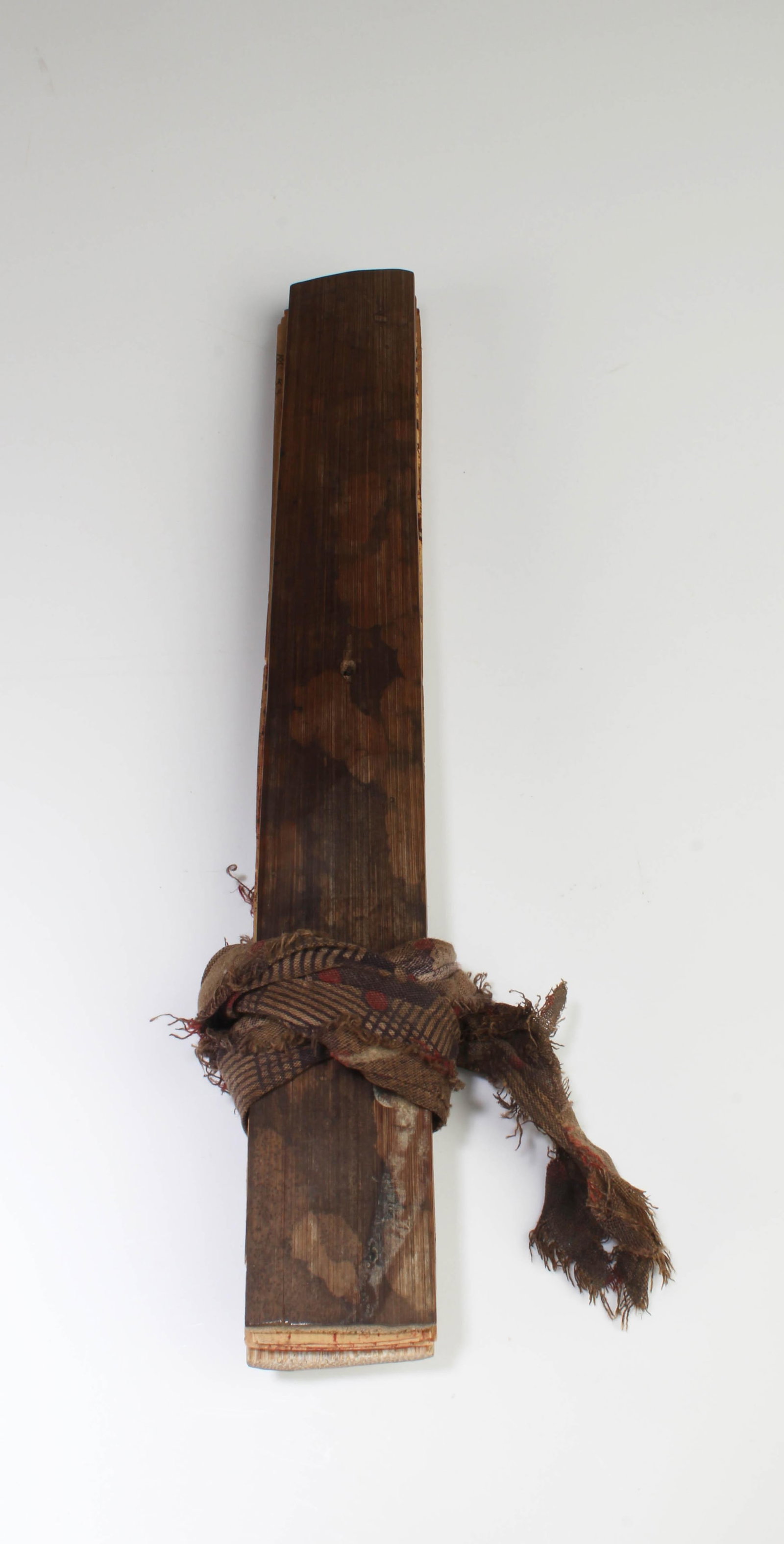 Antique Scripture/Sutra with Bamboo Cover: Antique Scripture/Sutra with Bamboo Cover. Length: 10.75"