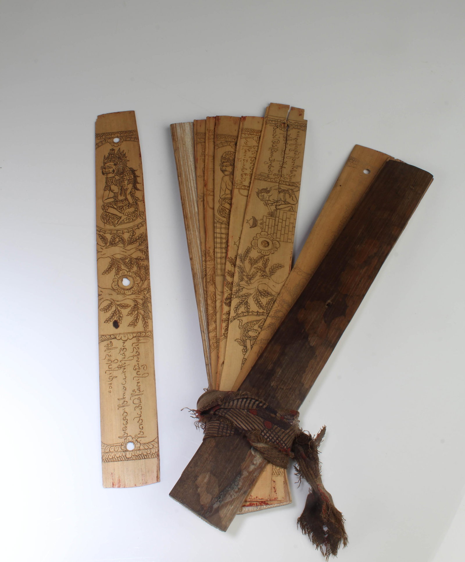 Antique Scripture/Sutra with Bamboo Cover - 2