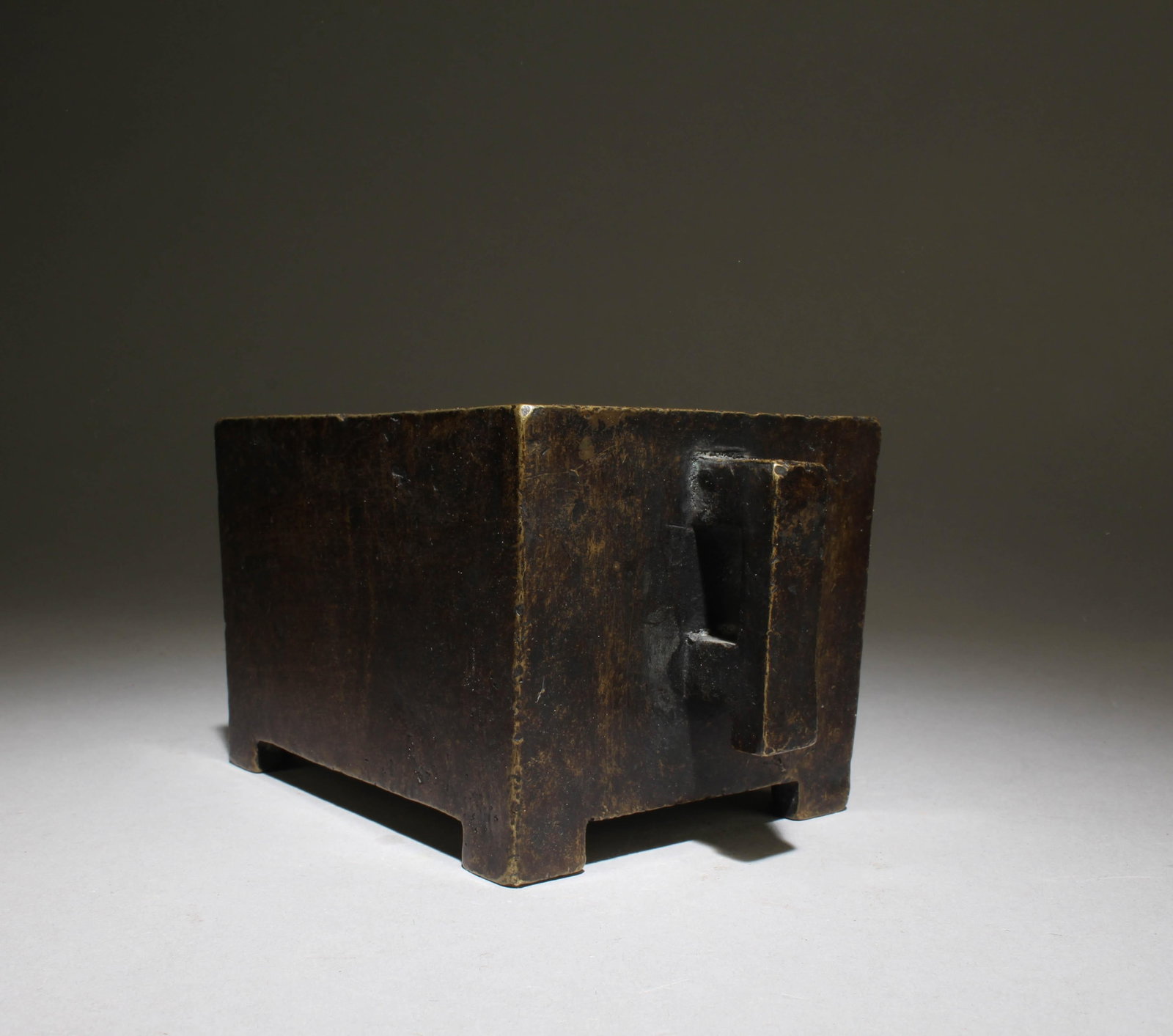 A Double-Eared Bronze Incense Burner - 3