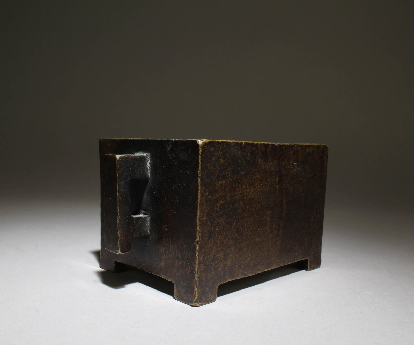 A Double-Eared Bronze Incense Burner - 4