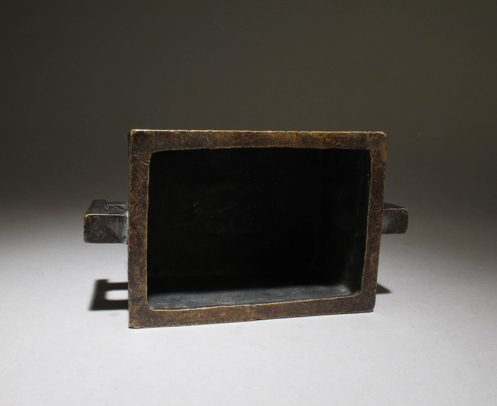 A Double-Eared Bronze Incense Burner - 5