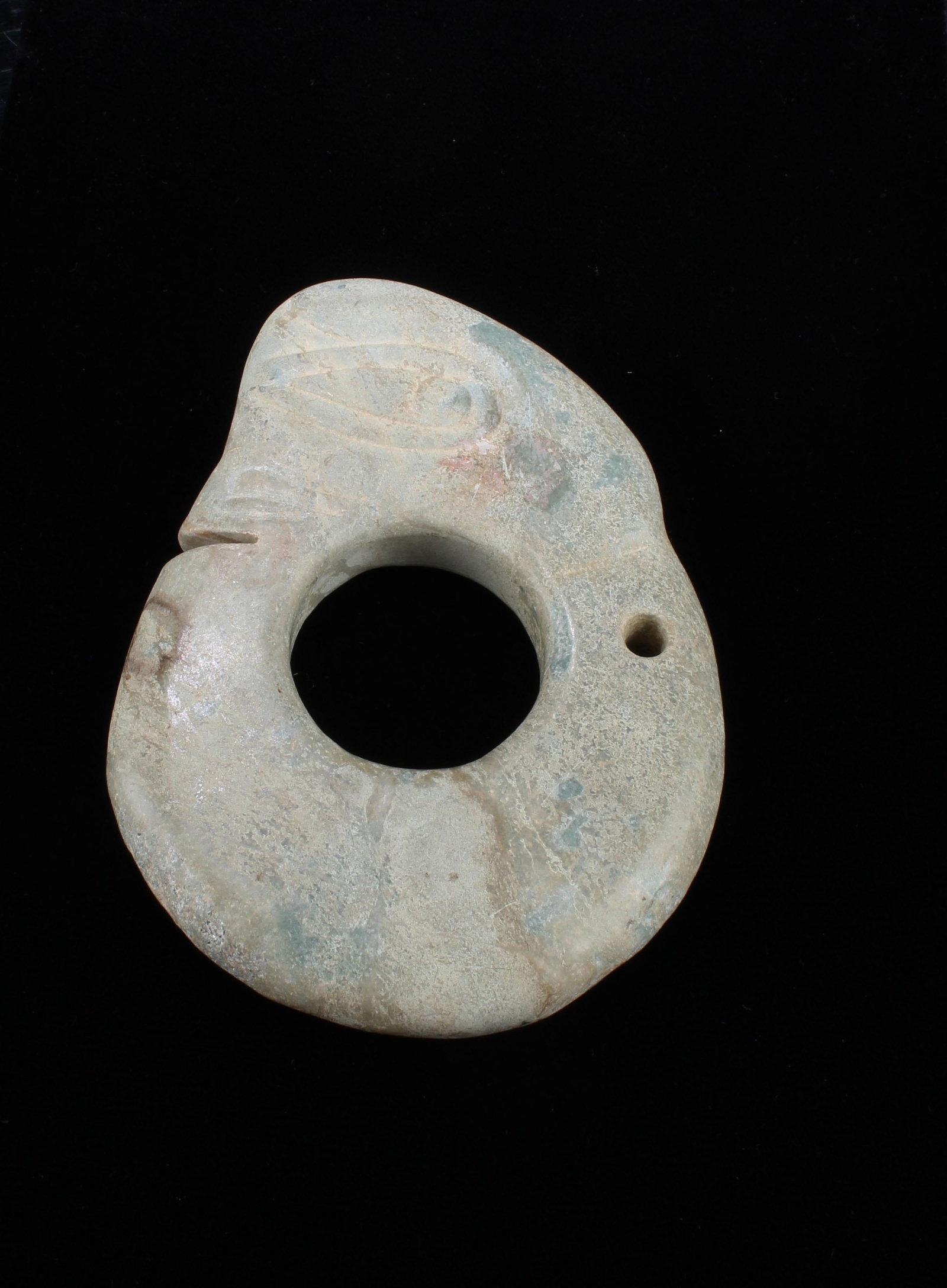 Chinese Jade 'Bi' Ornament: Chinese Jade 'Bi' Ornament. Length: 5.5"