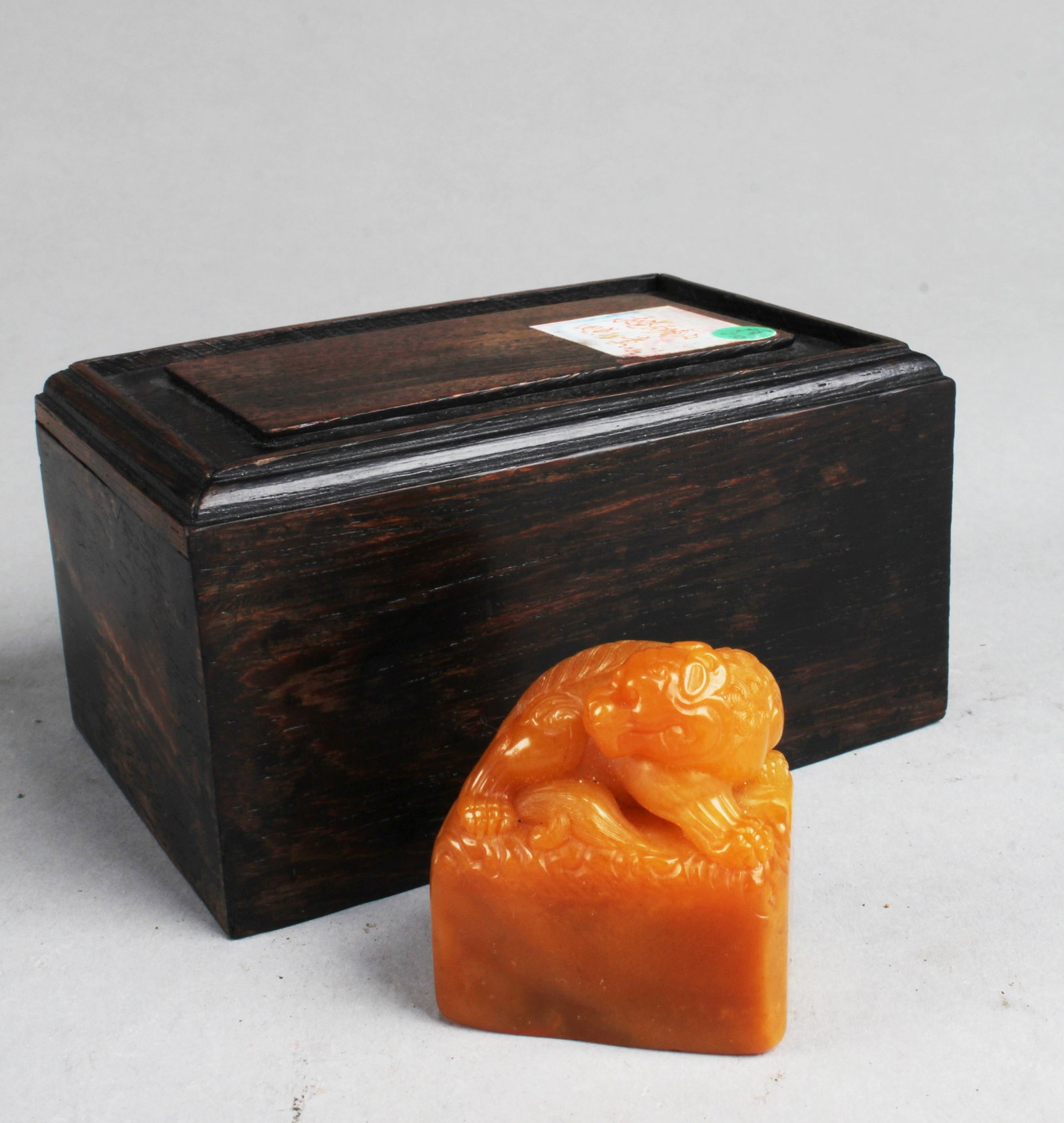 Chinese Tianhuang Carved Figurine: Chinese Tianhuang Carved Figurine. Height: 1.85" Length: 1.65" Width: 1.15". Weight: 101.6 g