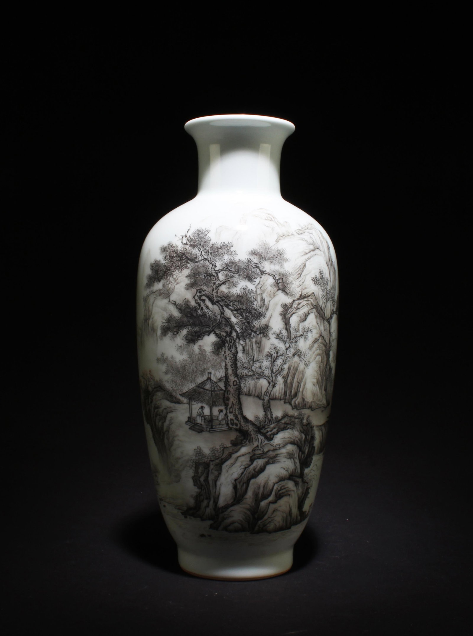 A Porcelain Vase: A Porcelain Vase. Seal mark at base. Height: 9.75"