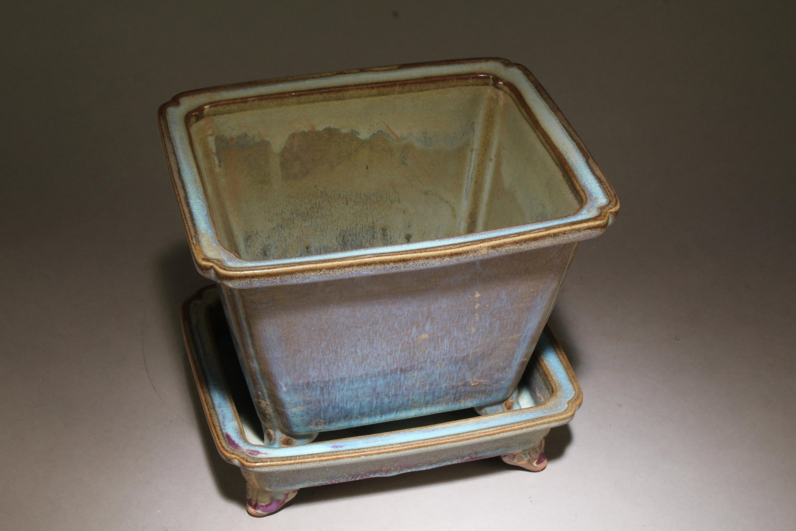 A Chinese Junyao Rectangular Shaped Vase - 3