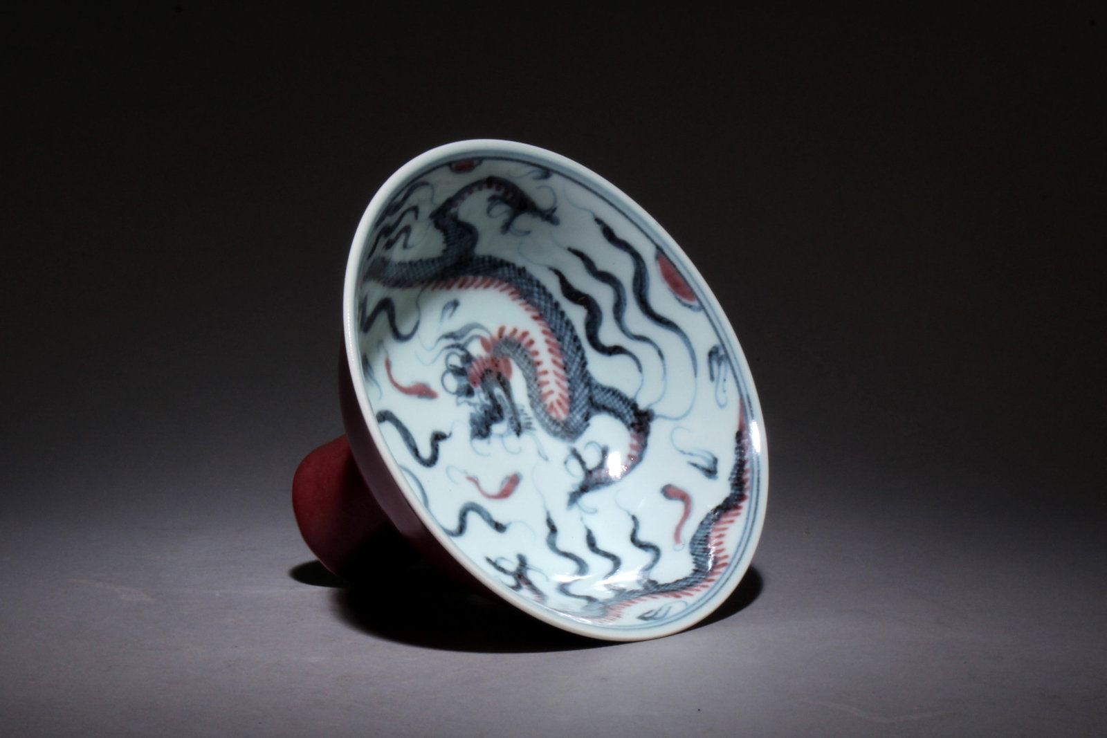 A Multi-Colored Stem Bowl - 4