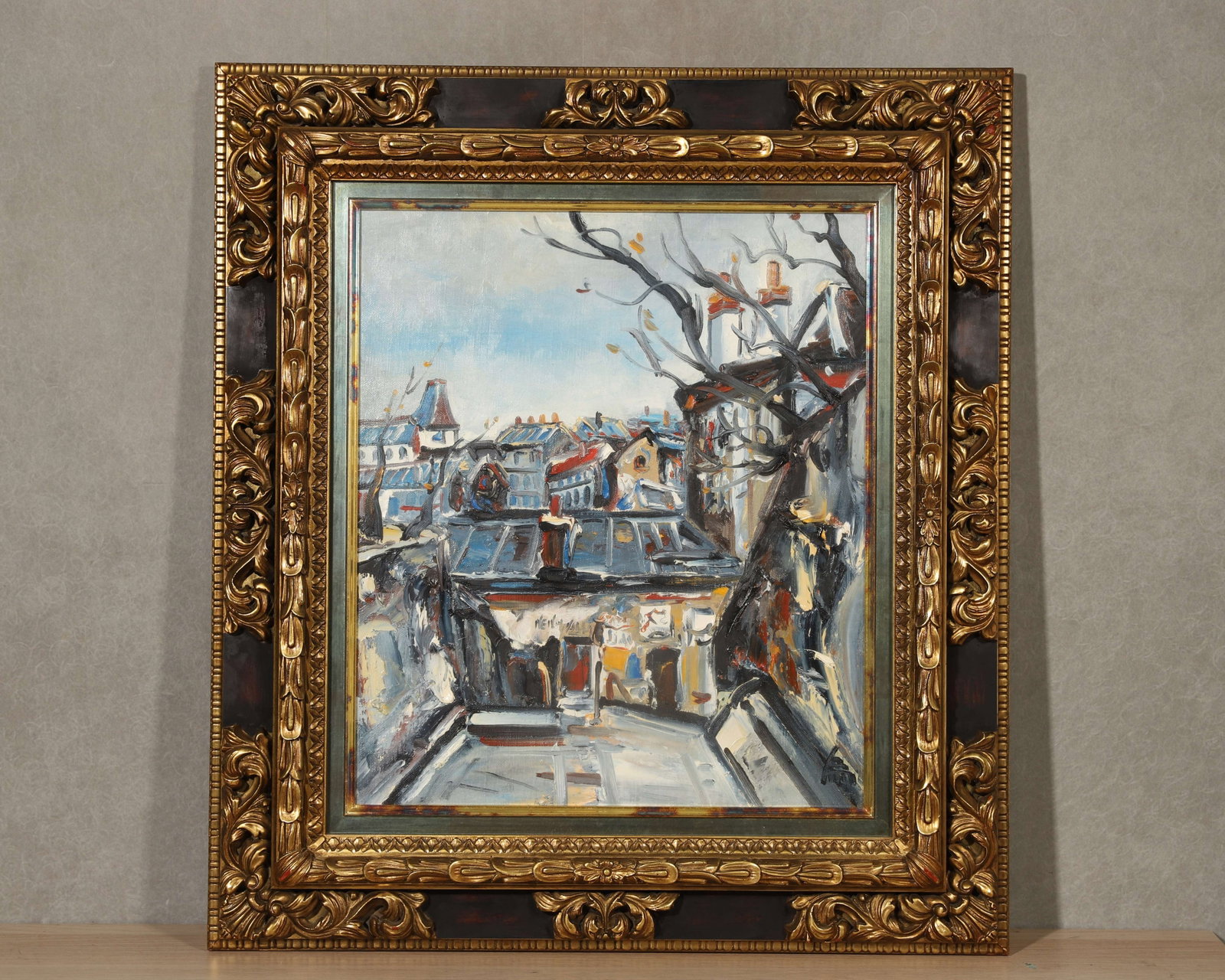 YASUE MIYATA,20TH CENTURY,JAPANESE, OIL ON CANVAS,ATTRIBUTED TO: Frame 78x70cm, Sight Size 52x44cm (Frame 30.71"x27.56", Sight Size 20.47"x17.32")The work retains original canvas and period frame with natural signs of age. The painting surface is clean and stable, 