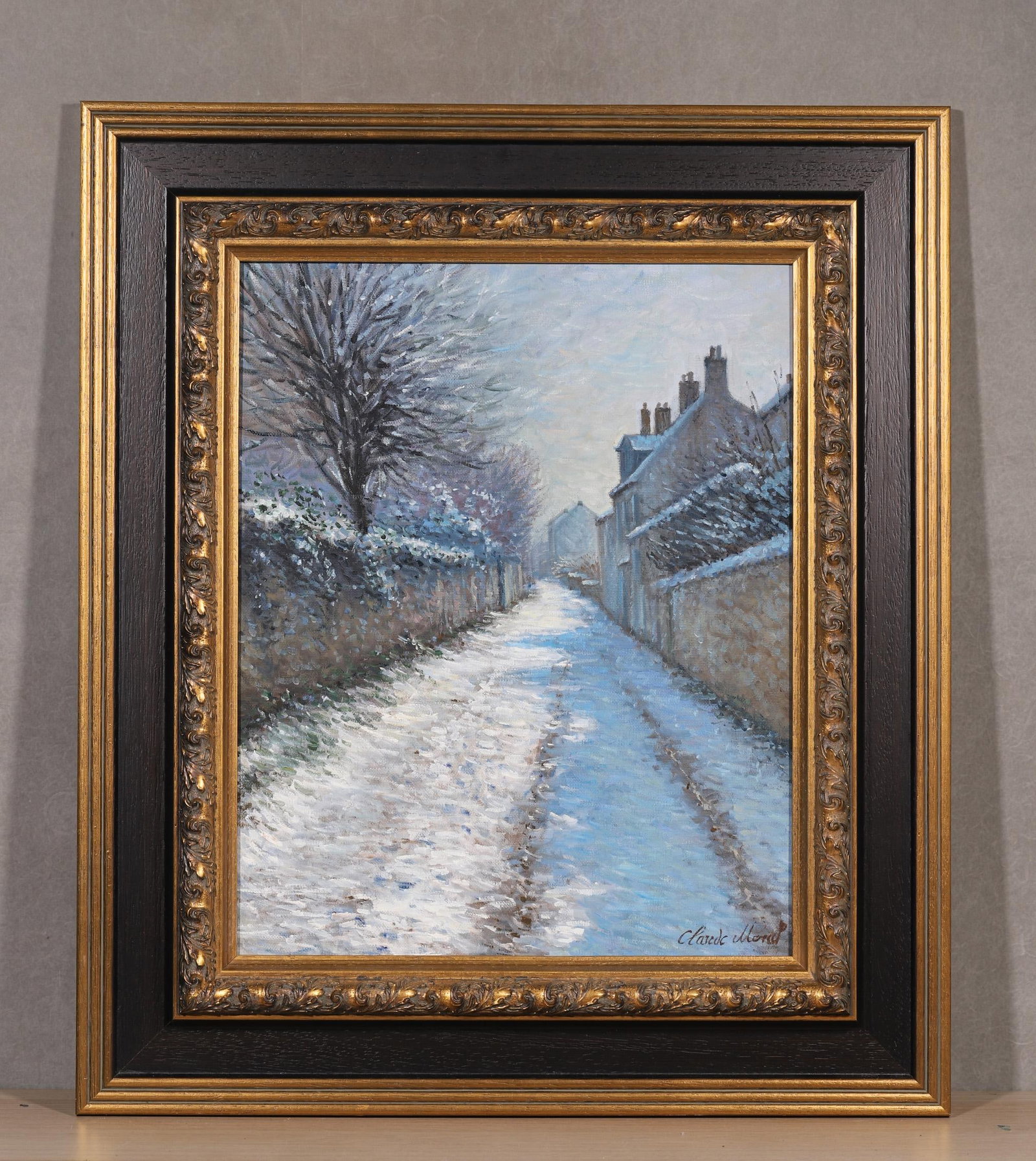 CLAUDE MONET,1840-1926,FRENCH,ATTRIBUTED TO,OIL ON CANVAS, ORIGINAL PERIOD FRAME: L71cm (27.95 in)W51cm (20.08 in) L48cm (18.9 in)W39cm (15.35 in)The work retains original canvas and period frame with natural signs of age. The painting surface is clean and stable, without visible t