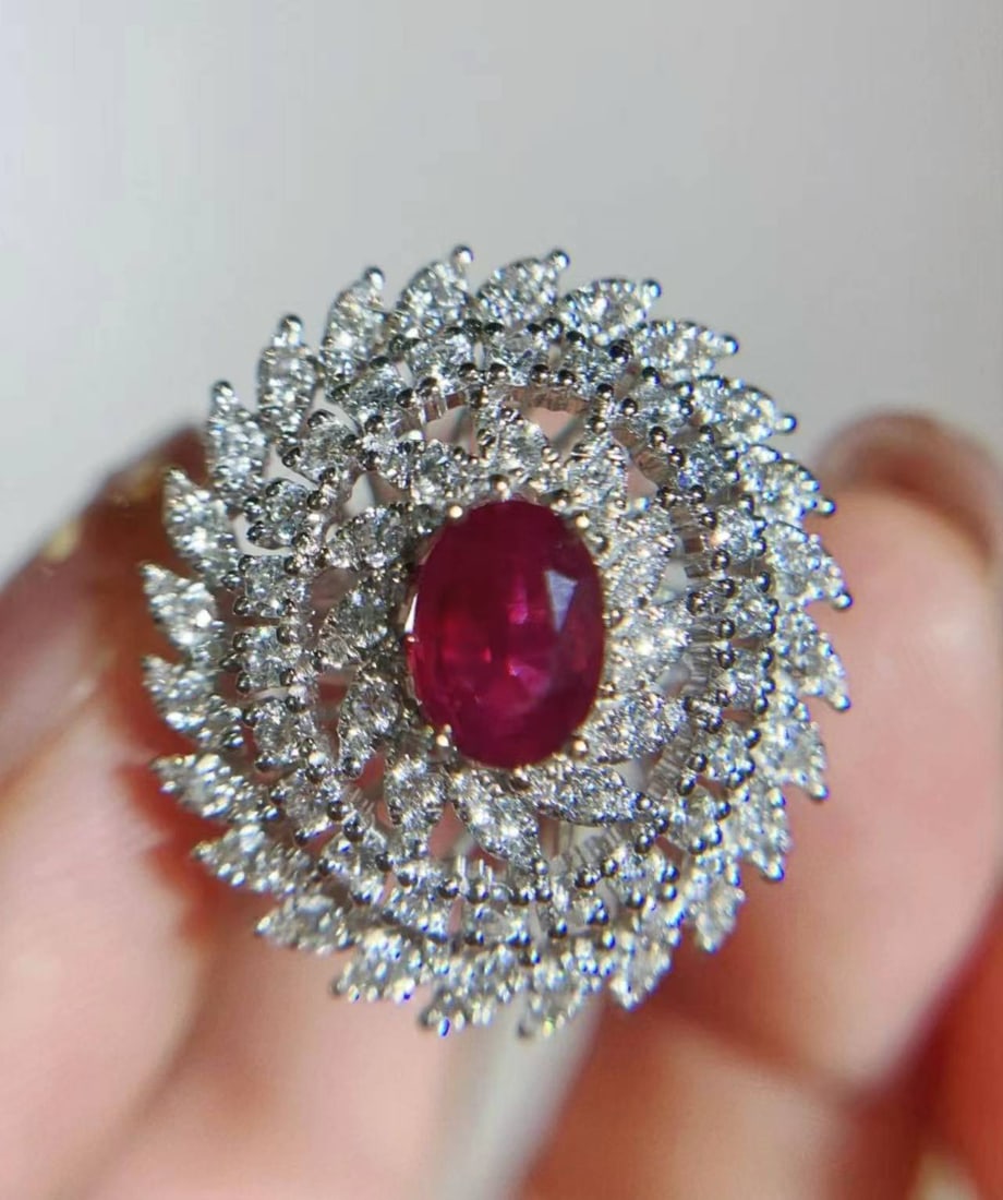 18K GOLD DIAMOND RUBY RING (1 of 6)