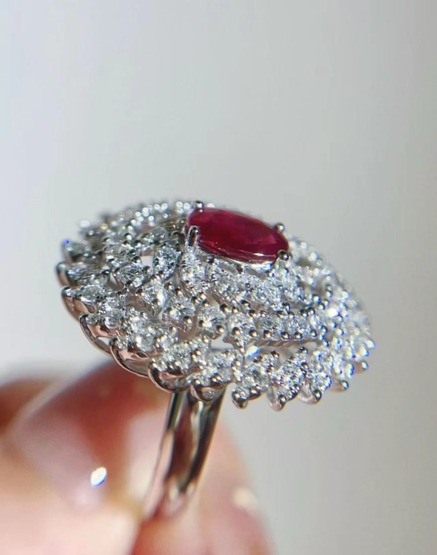 18K GOLD DIAMOND RUBY RING - 3