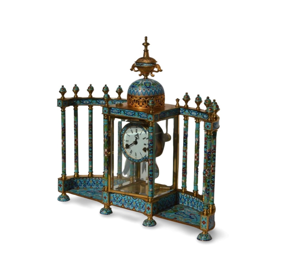A Cloisonne Clock - 8