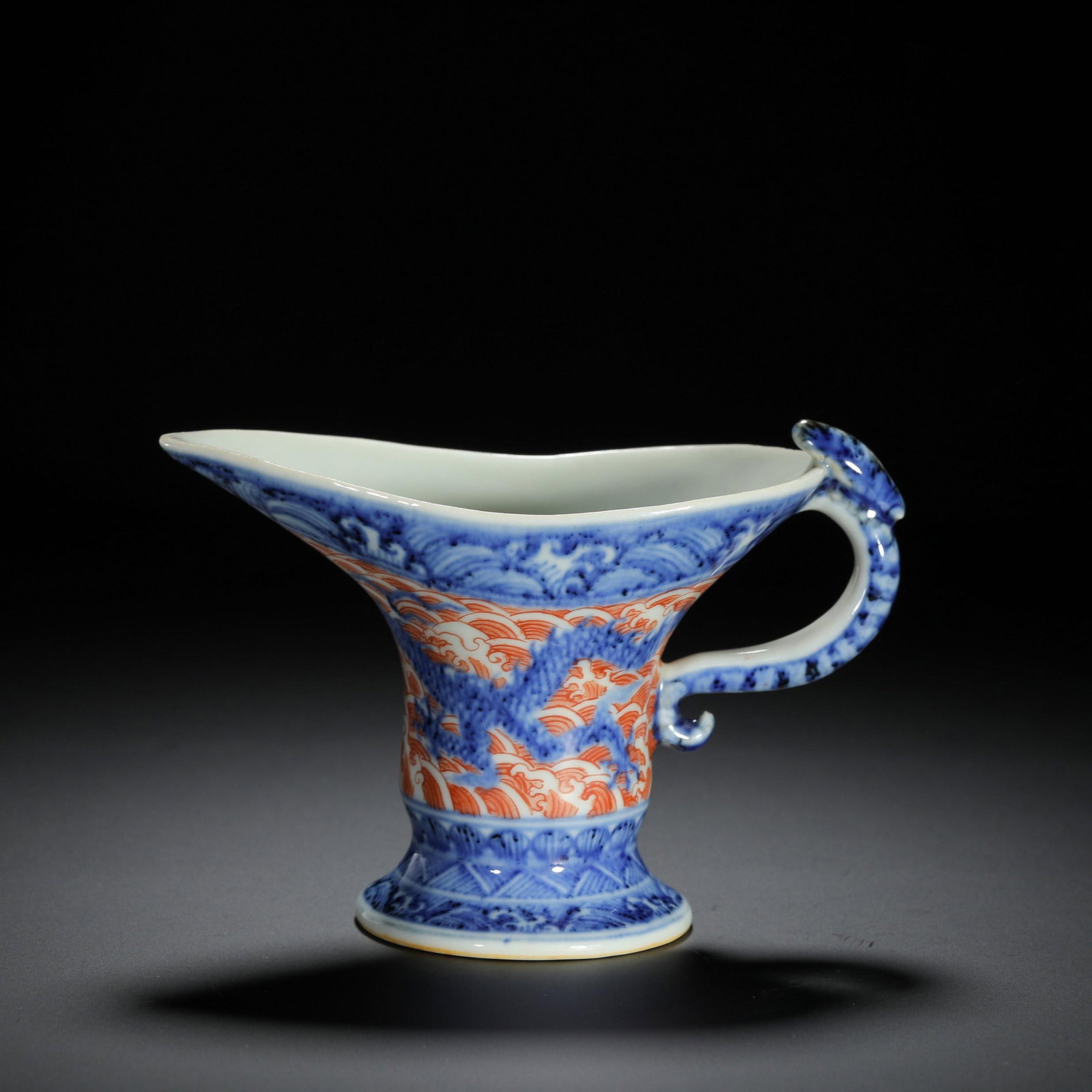 Blue and White Iron-Red Jue Cup (1 of 10)