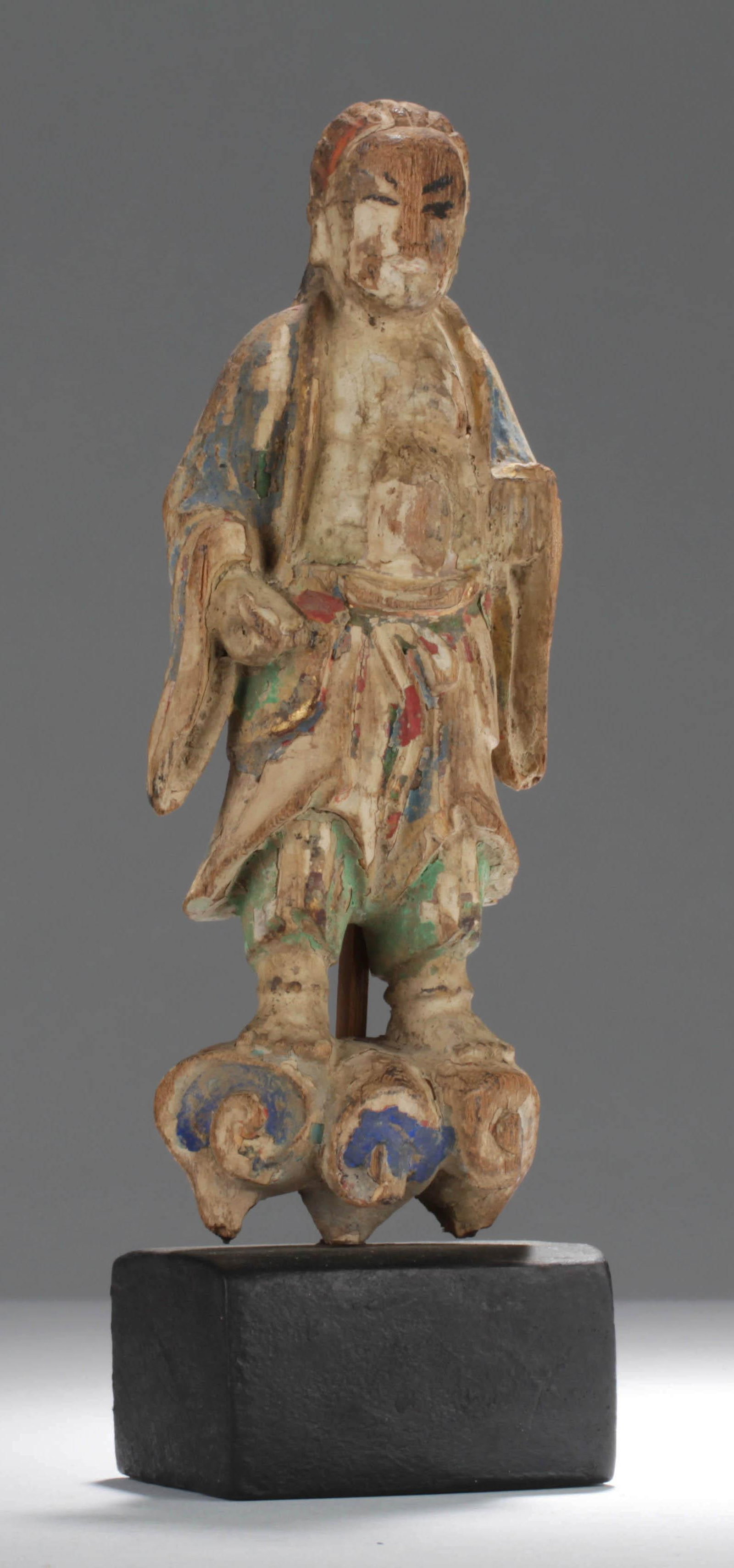 Chinese Wooden Carved Statue Figure (1 of 2)