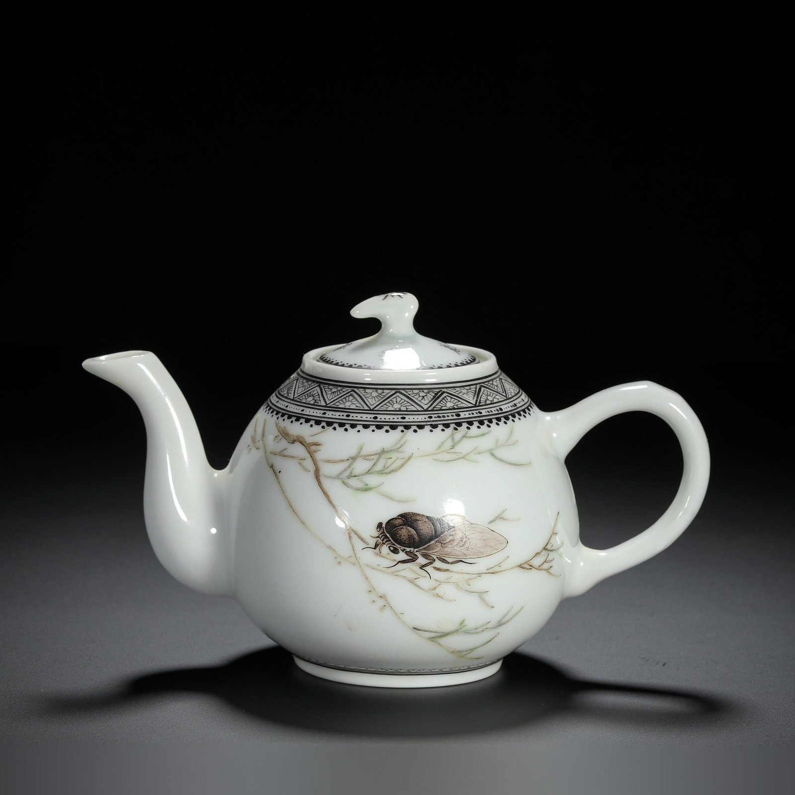 Famille-Rose Tea Bowl: Famille-Rose Tea Bowl. Length:5.91" Width:3.15" Height:3.54"