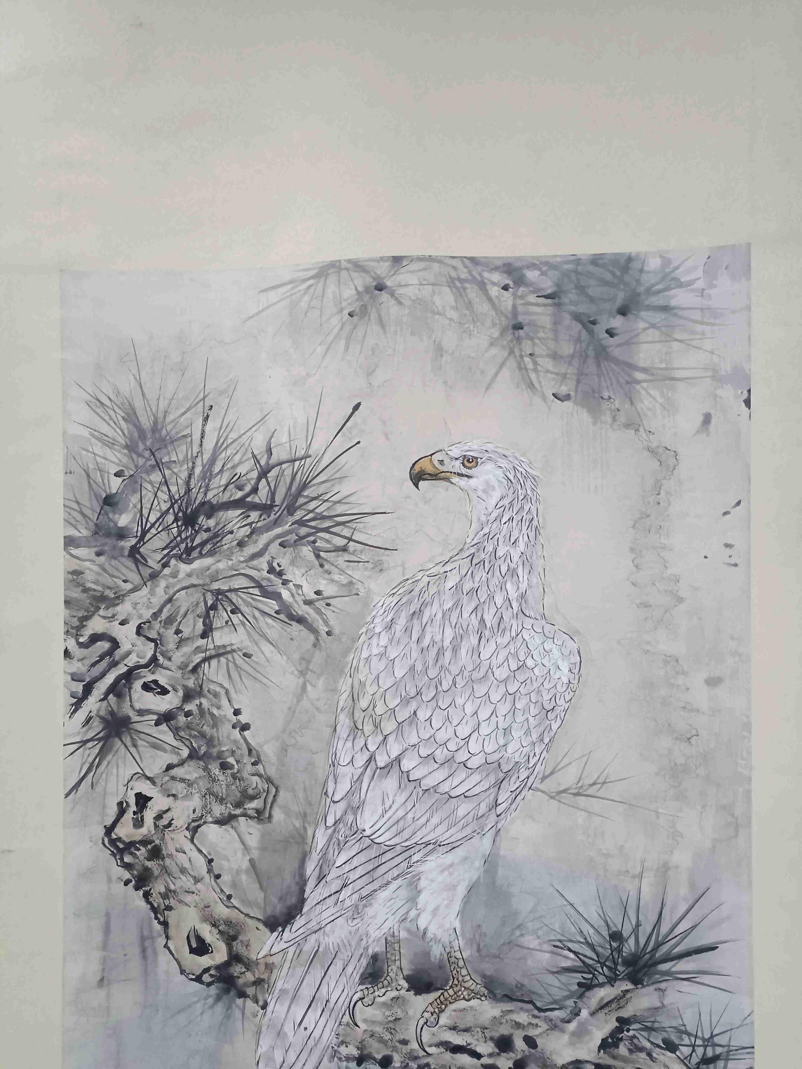 A Hanging Scroll Depicting an Eagle - 2