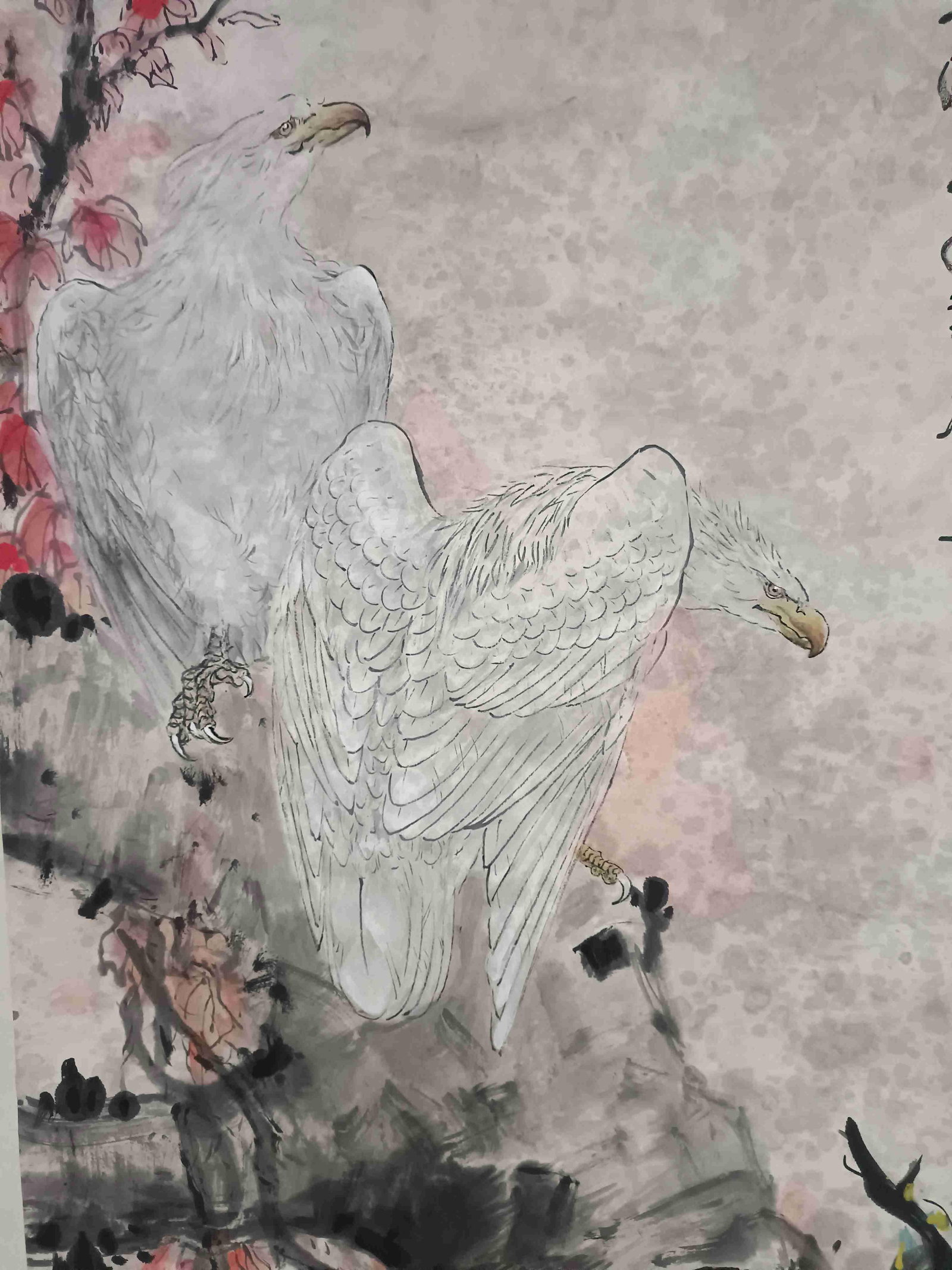 A Hanging Scroll Depicting an Eagle - 7