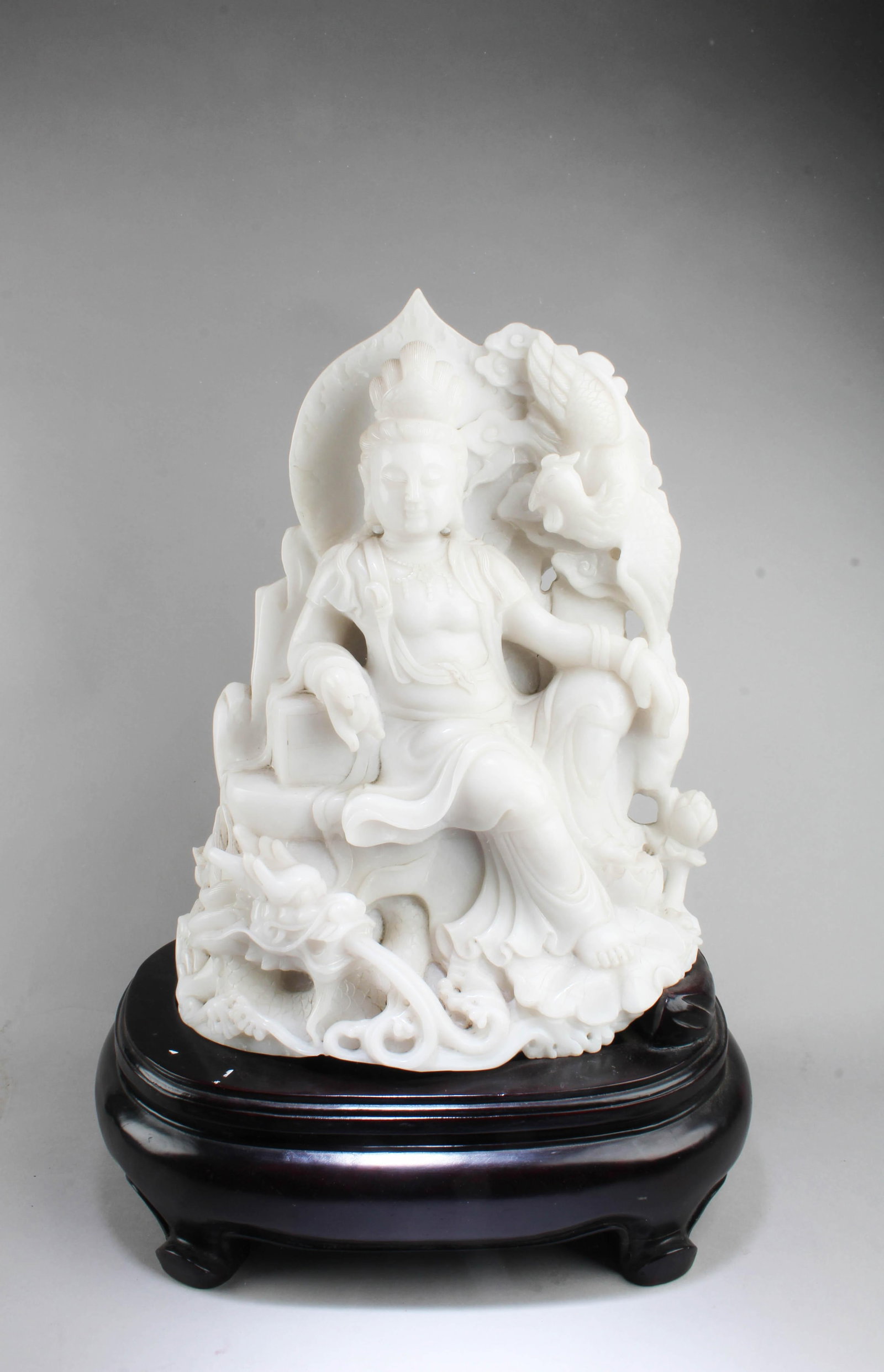 Chinese Jade Stone Carved Bodhisattva (1 of 6)
