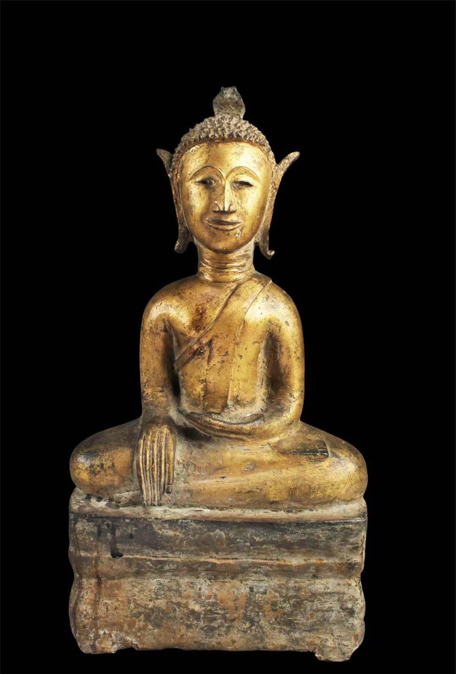 Antique Gilt Bronze Buddha Statue (1 of 7)