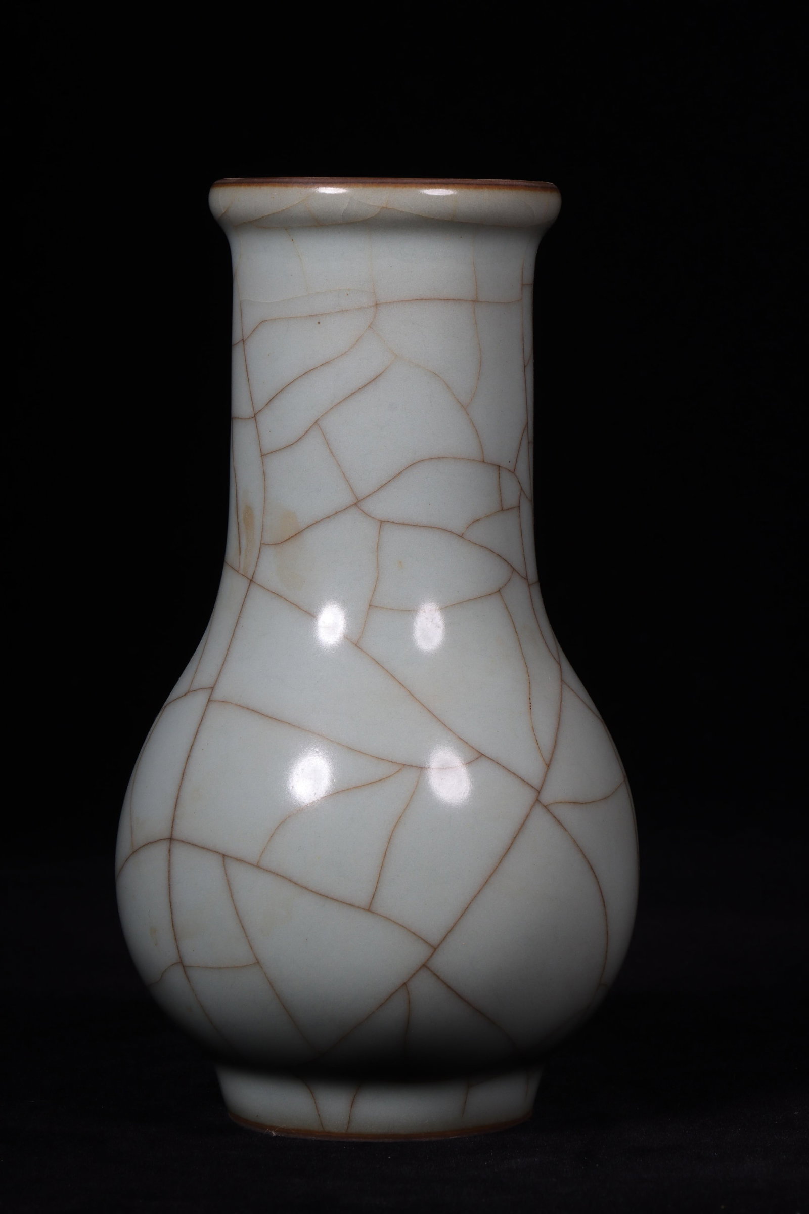 A Guanyao Vase: A Guanyao Vase. Dimensions: 6.1" x 3.25".