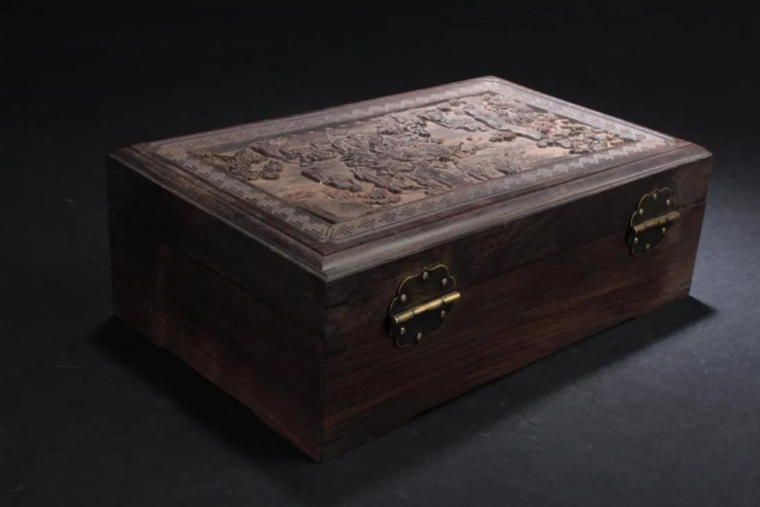 Chinese Hardwood Rectangular Box - 3