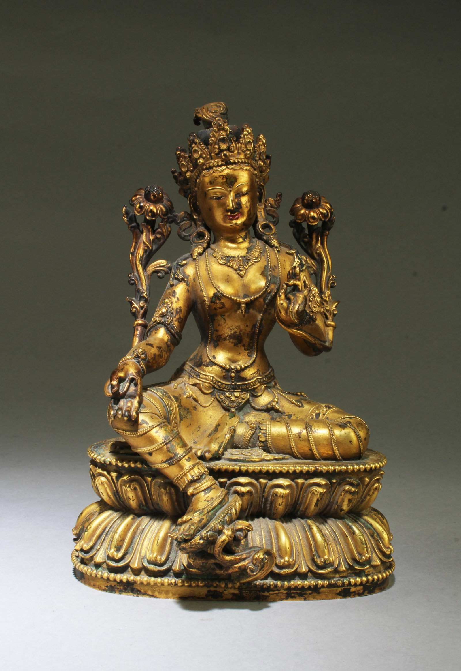Chinese Gilt Bronze Bodhisattva Statue (1 of 5)