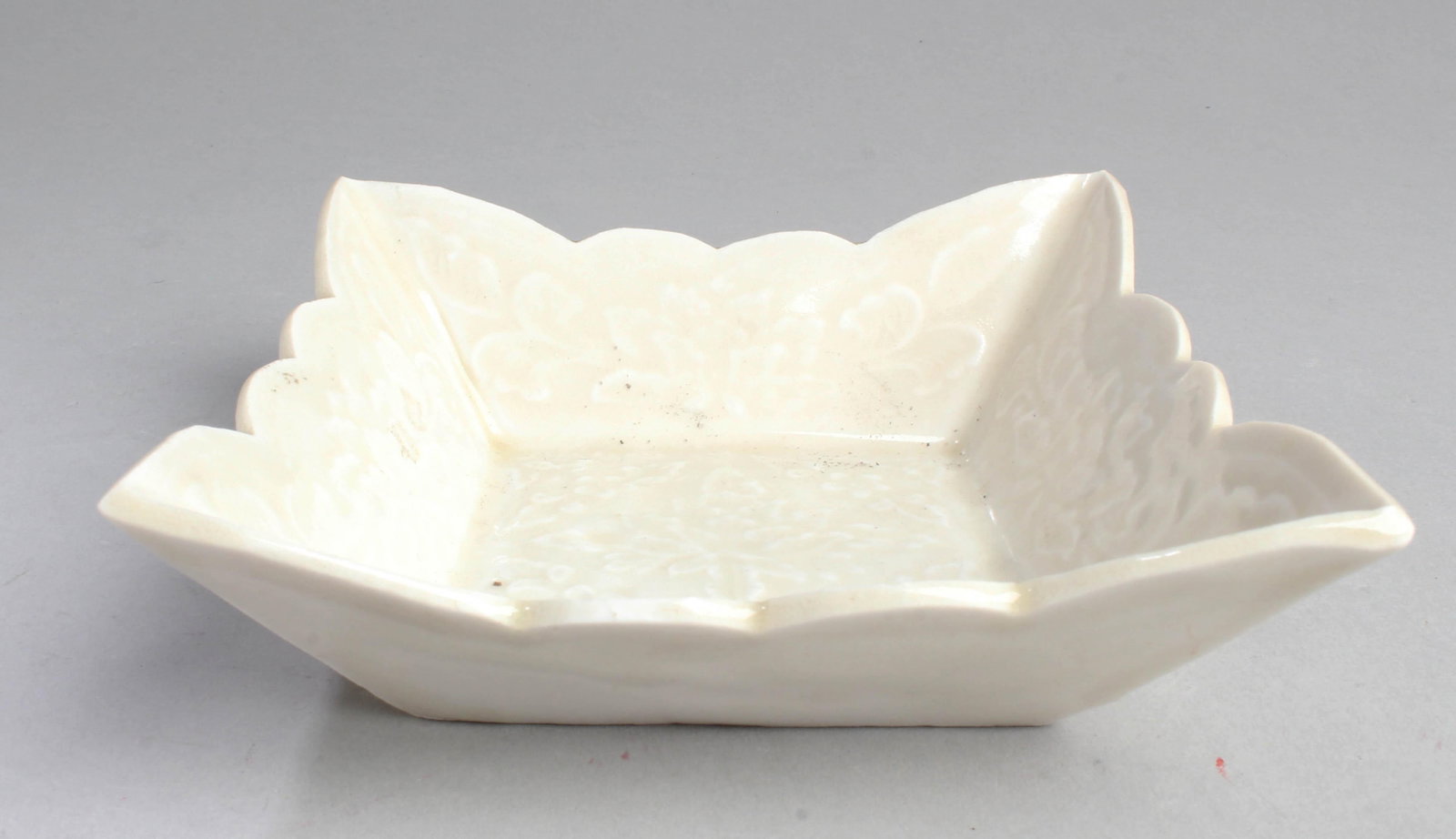 A Chinese Porcelain Square Shaped Ink Wash: A Chinese Porcelain Square Shaped Ink Wash. Height: 1.5"