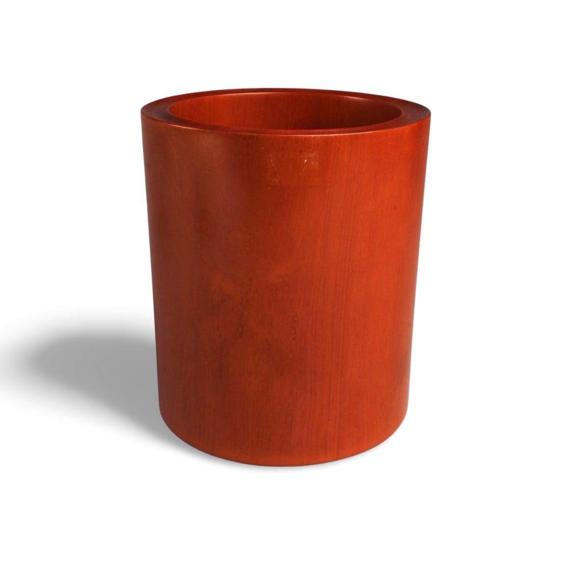 A Carved HuangYangMu Brushpot: A Carved HuangYangMu Brushpot. Height: 5.85"