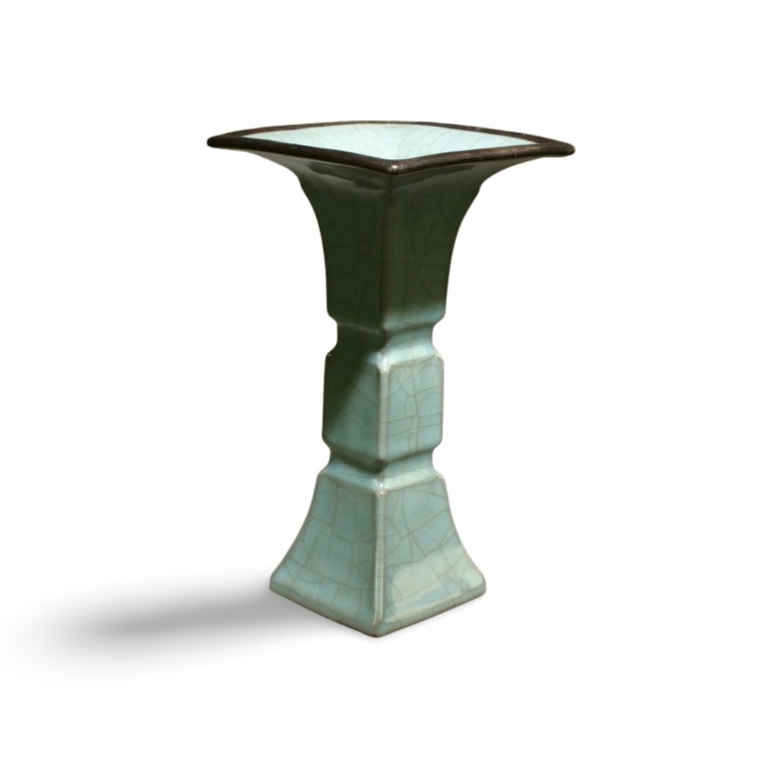 A Guanyao Ku Vase: A Guanyao Ku Vase. Dimension: 4.75" x 8.9".