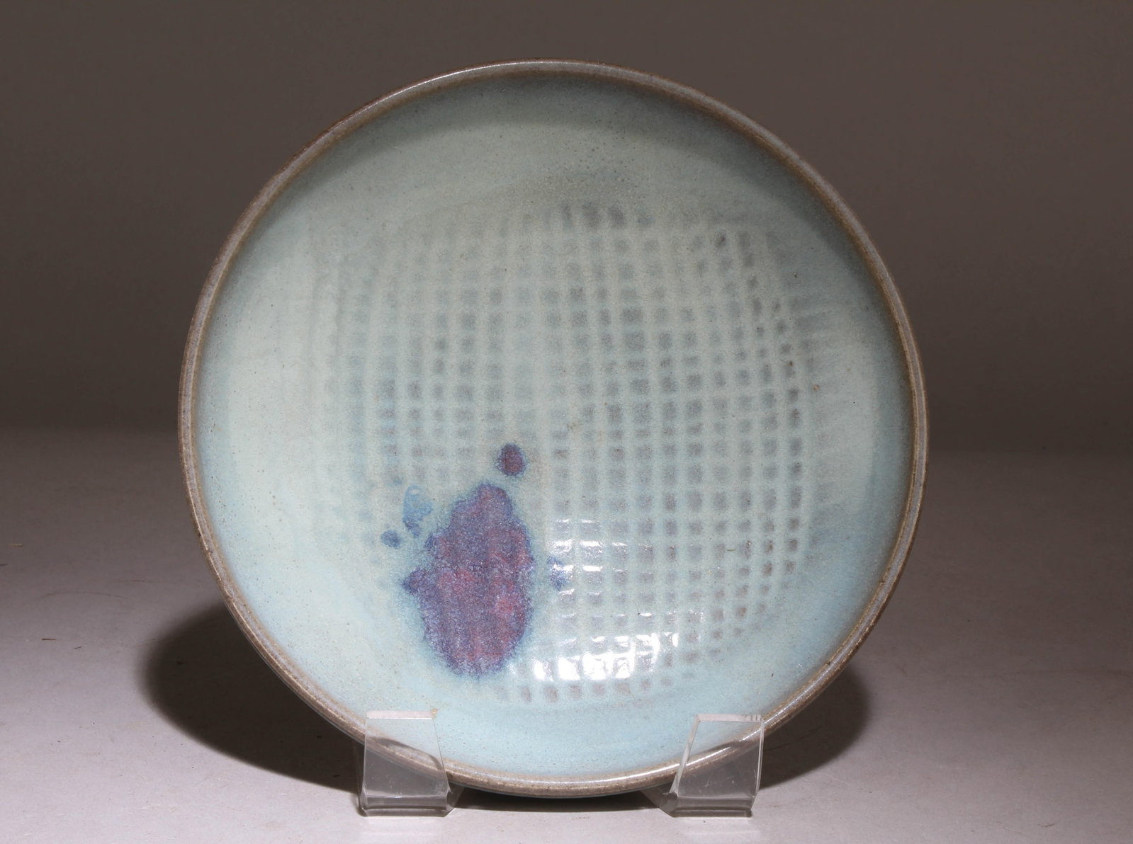 A Chinese JunYao Shallow Dish (1 of 3)