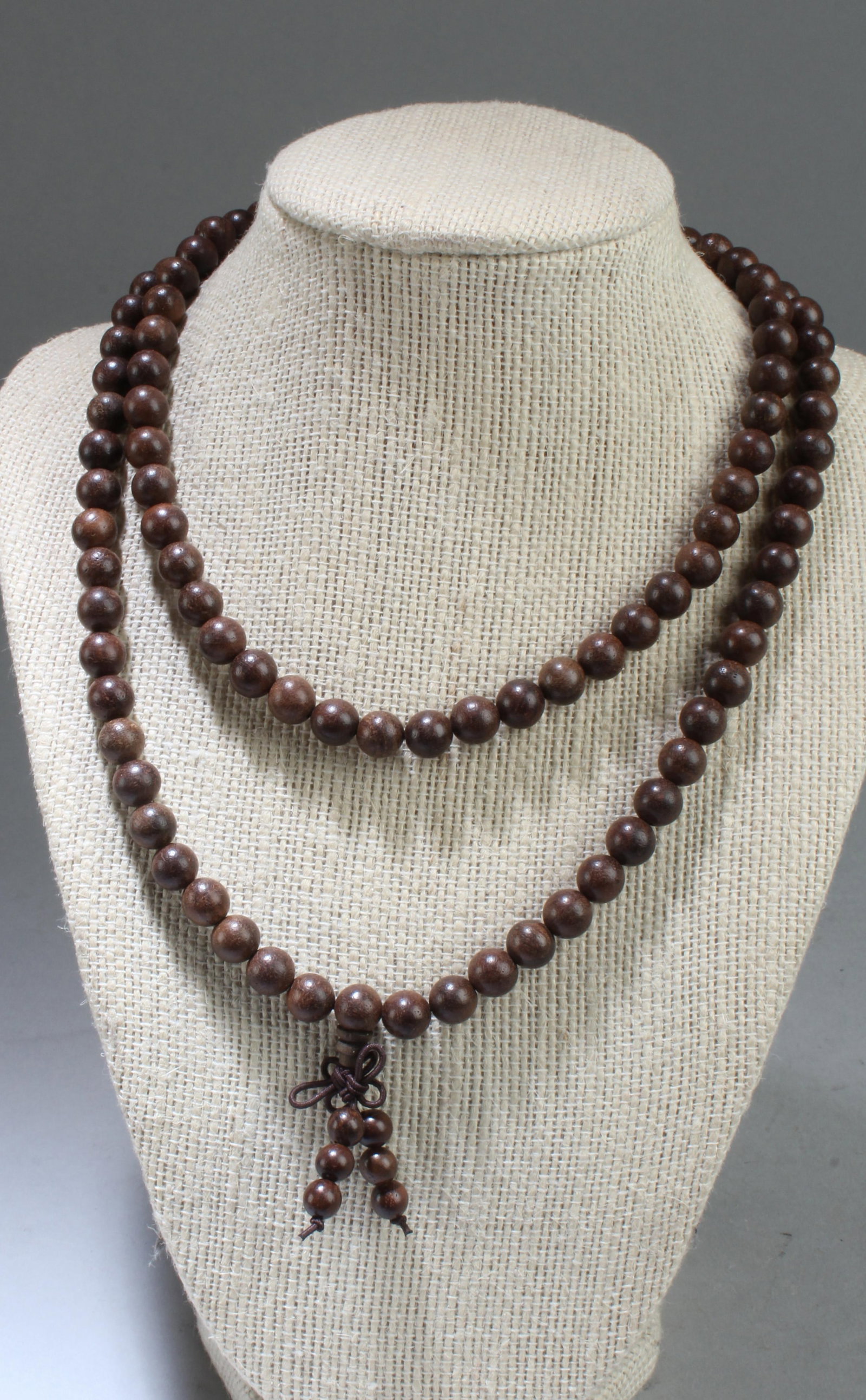 Chinese Agarwood Prayer Bead: Chinese Agarwood Prayer Bead, 108 beads. Diameter: 0.25" (bead)
