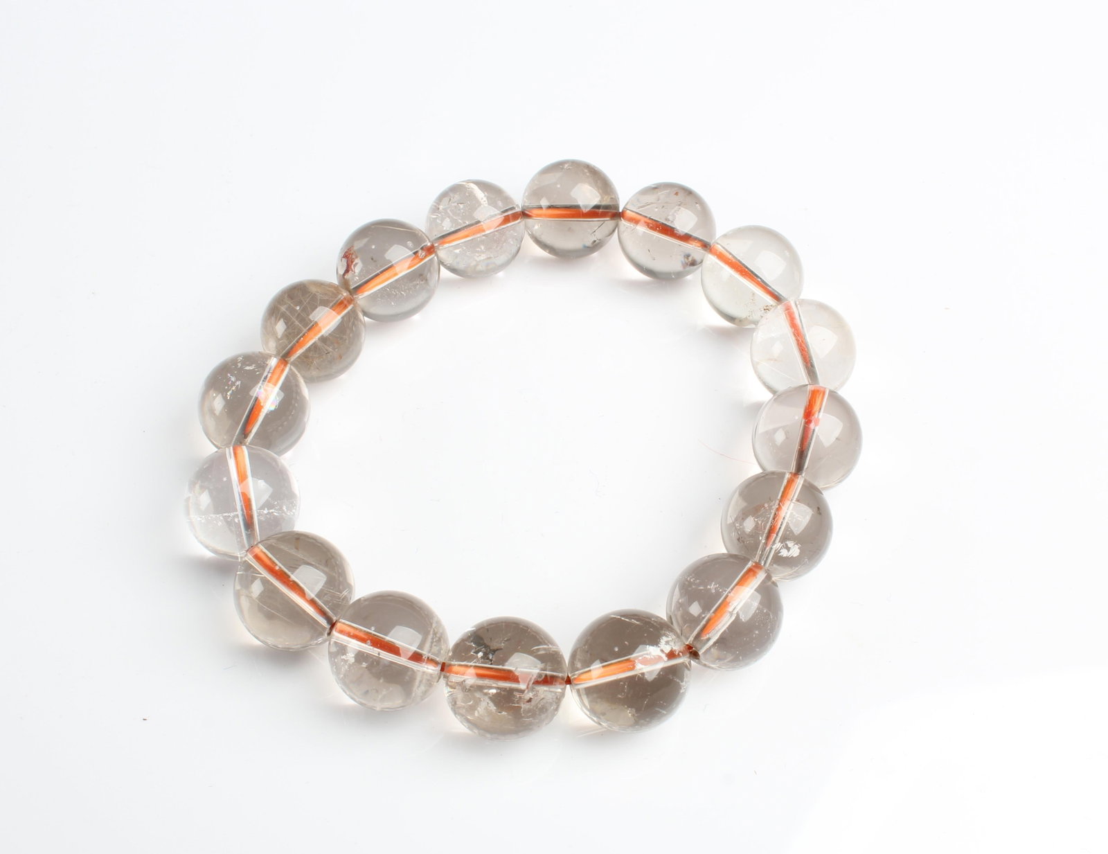 Crystal Bead Bracelet: Crystal Bead Bracelet, 16 beads. Diameter: 0.5"