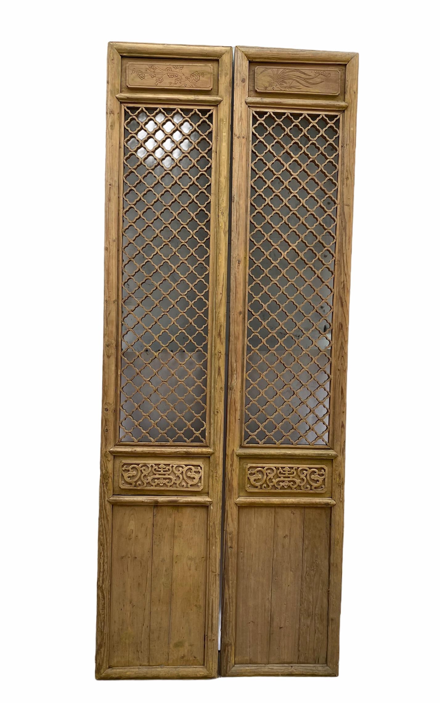 Two Large Chinese Antique Wooden Door Panels (1 of 4)
