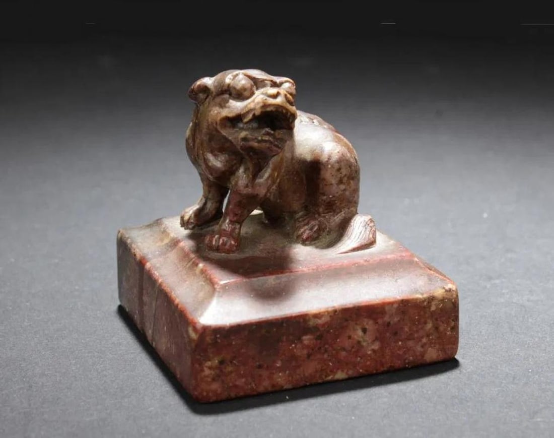 Chinese Antique Square Shaped Stone Seal (1 of 5)