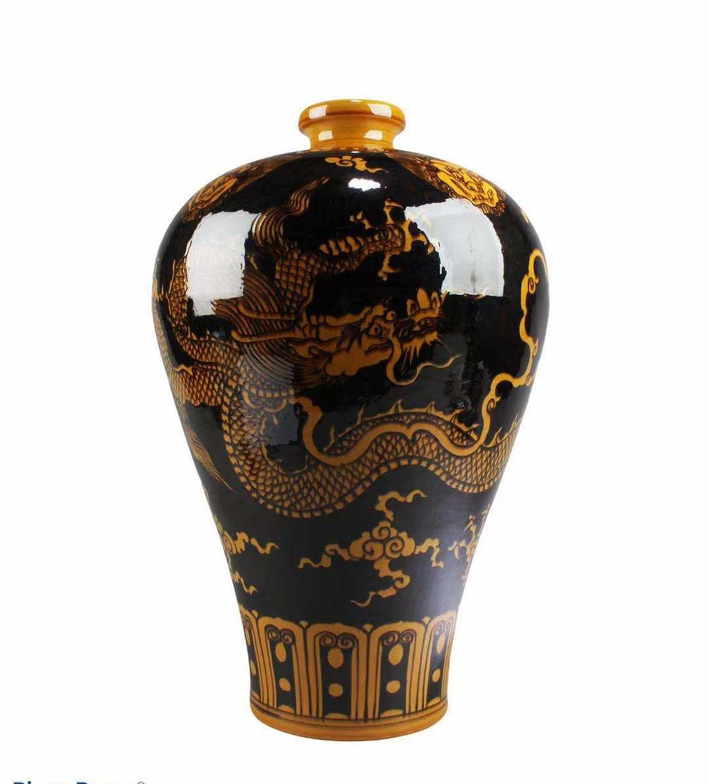 Chinese Porcelain Meiping Vase: Chinese Porcelain Meiping Vase. 'XuanDe' mark on body. Height: 16.75"