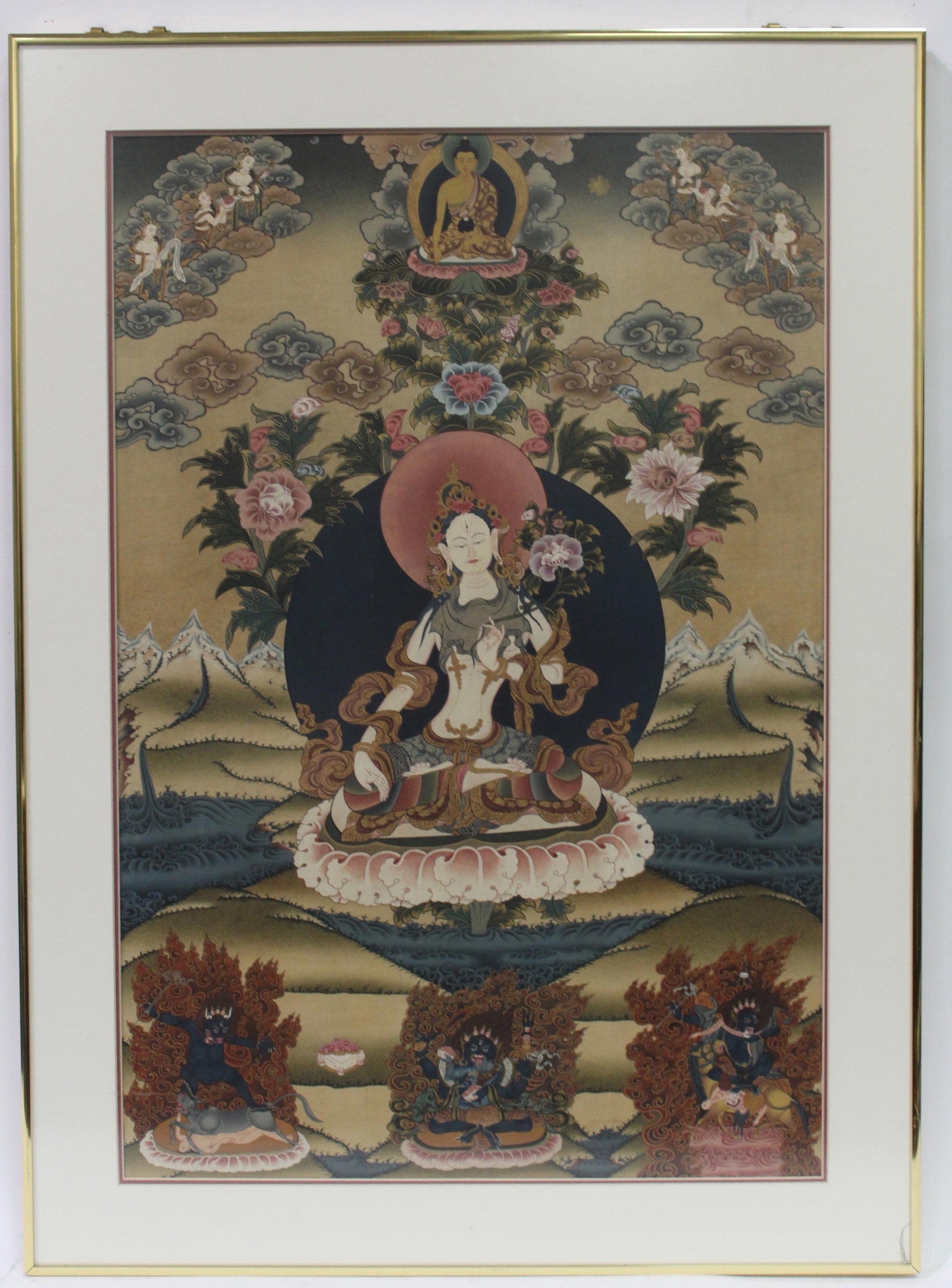 A Framed Thangka, early 20th C (1 of 3)