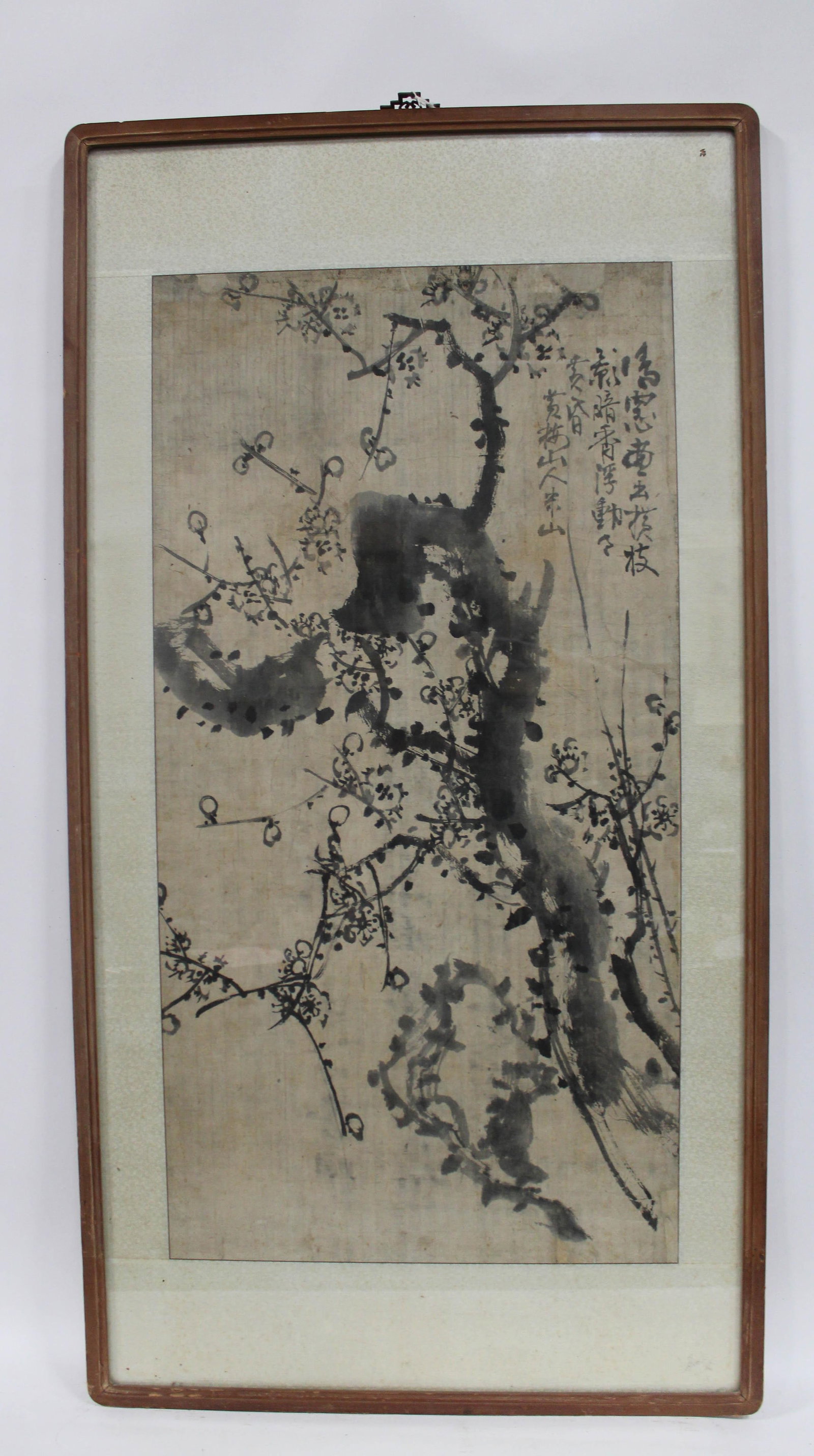 Antique Chinese Framed Painting: Antique Chinese Framed Painting. Length: 27.75" Height: 53"
