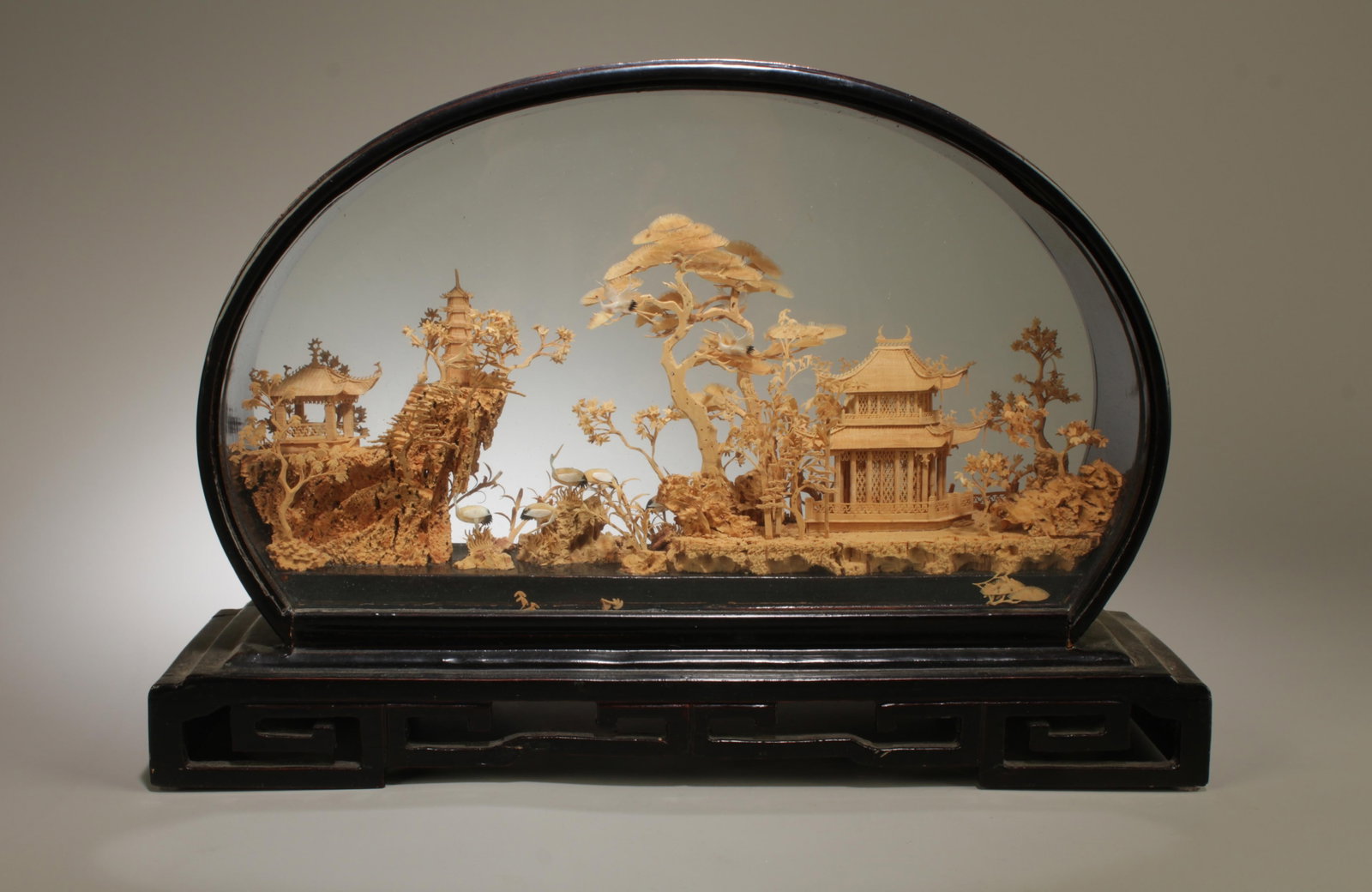 A Display Ornament Depicting a Landscape: A Display Ornament Depicting a Landscape. Dimension: 12.5" x 8.5" x 3.75".
