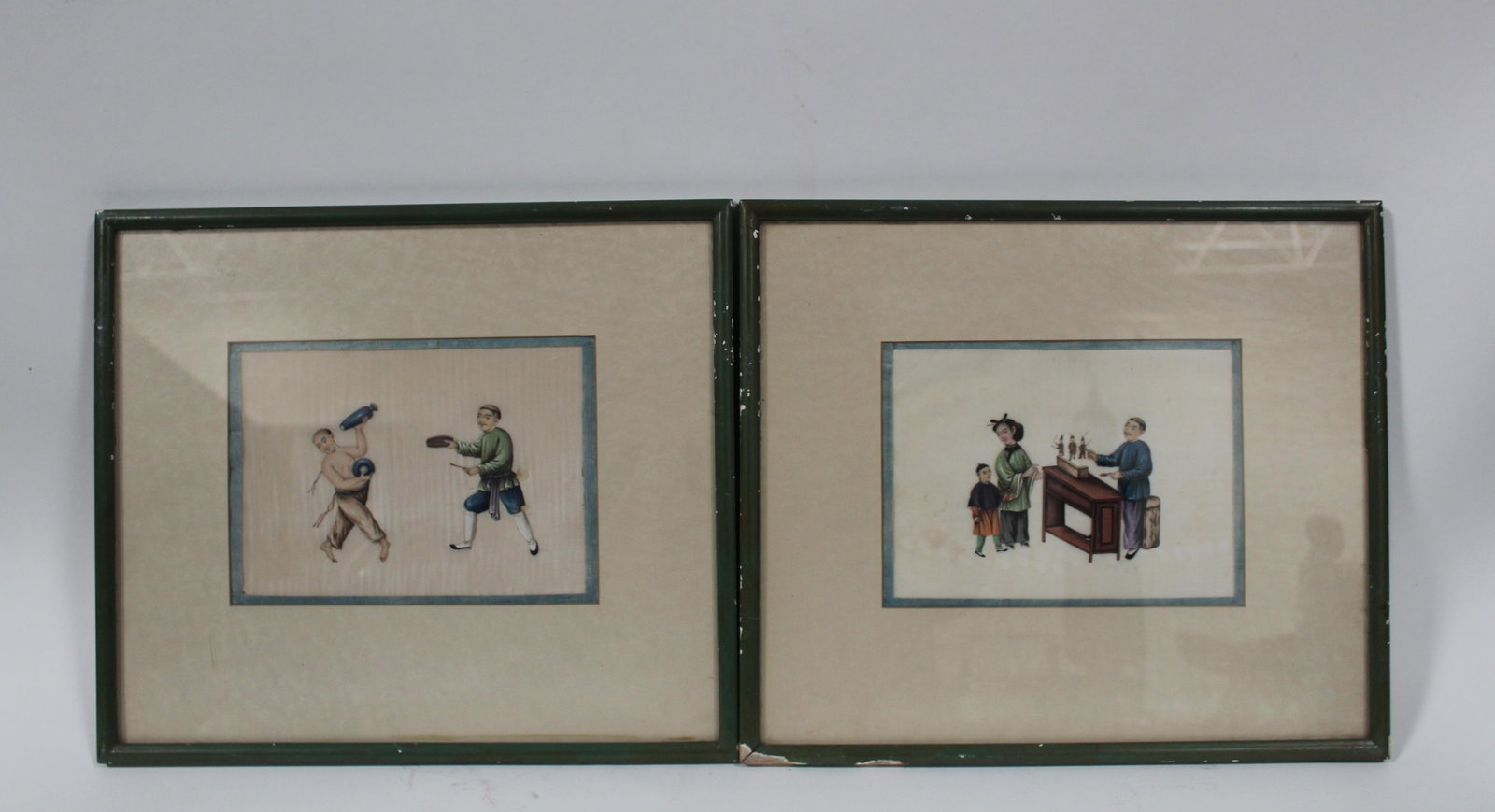 Two Framed Painting: Two Framed Painting. Length: 16.25" Height: 14" (Frame)