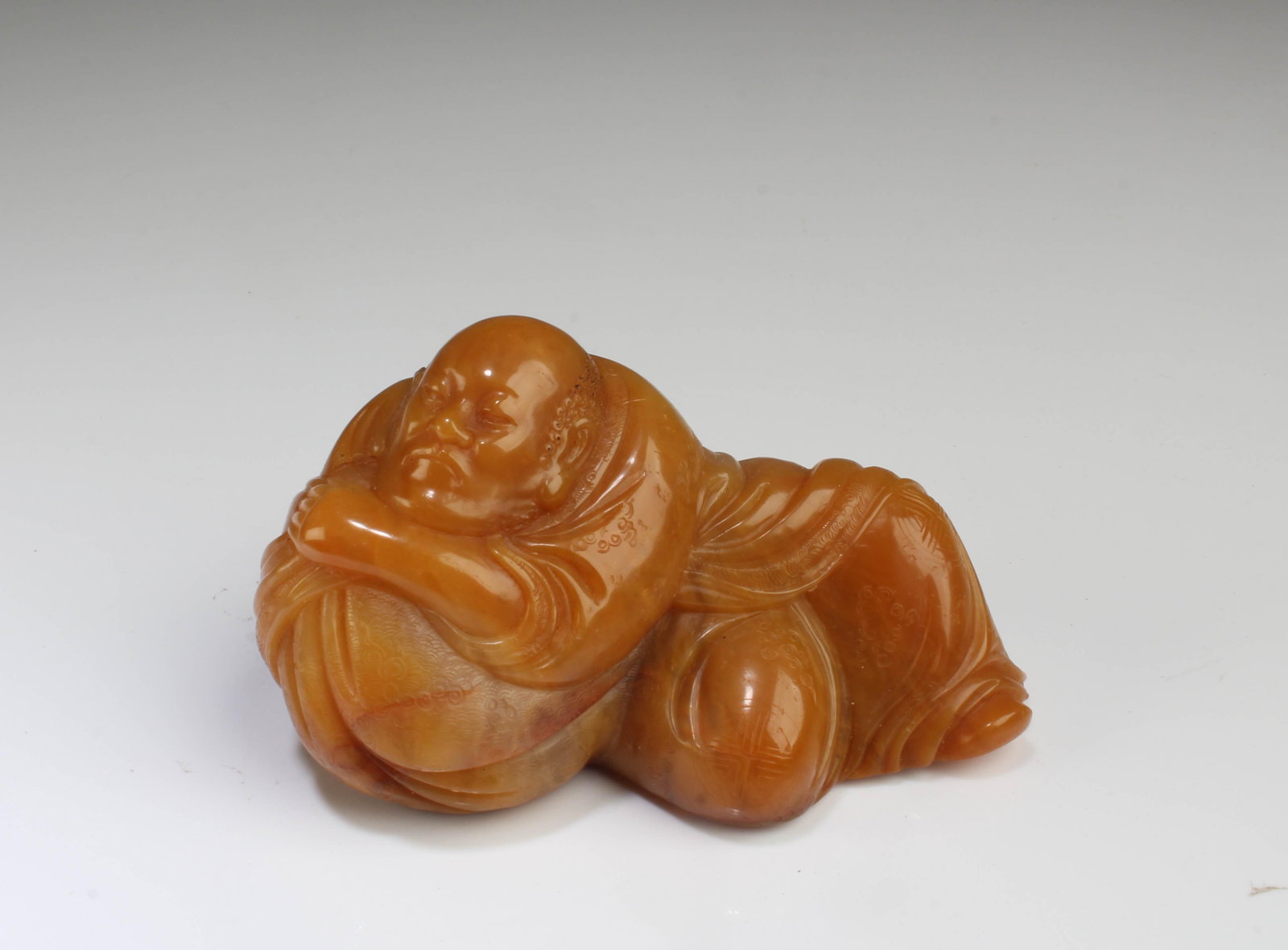 Chinese Carved Tianhuang Luohan Figurine (1 of 4)