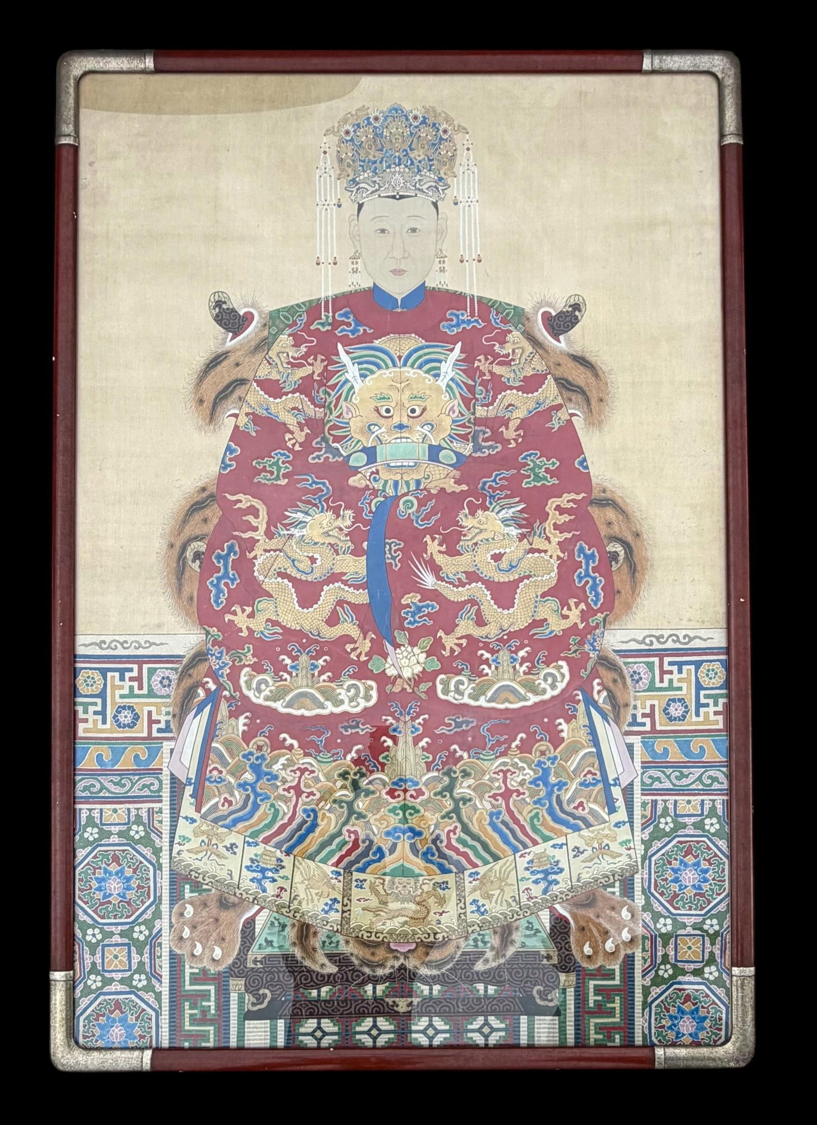 A Painting of a Qing Dynasty Prince: Height: 63". Width: 43".