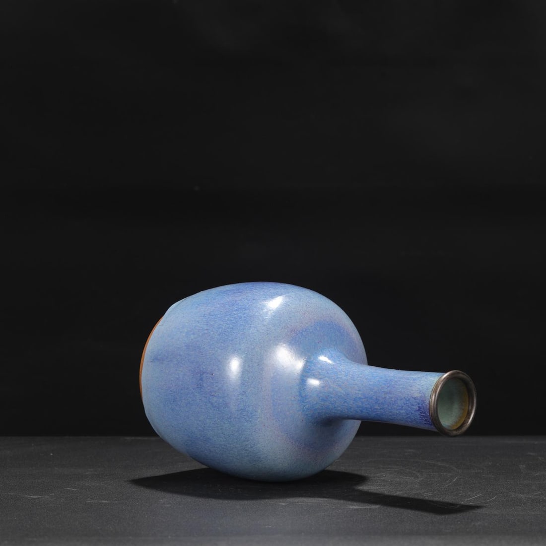 A Jun Ware Purple-Splashed Court Bottle - 6