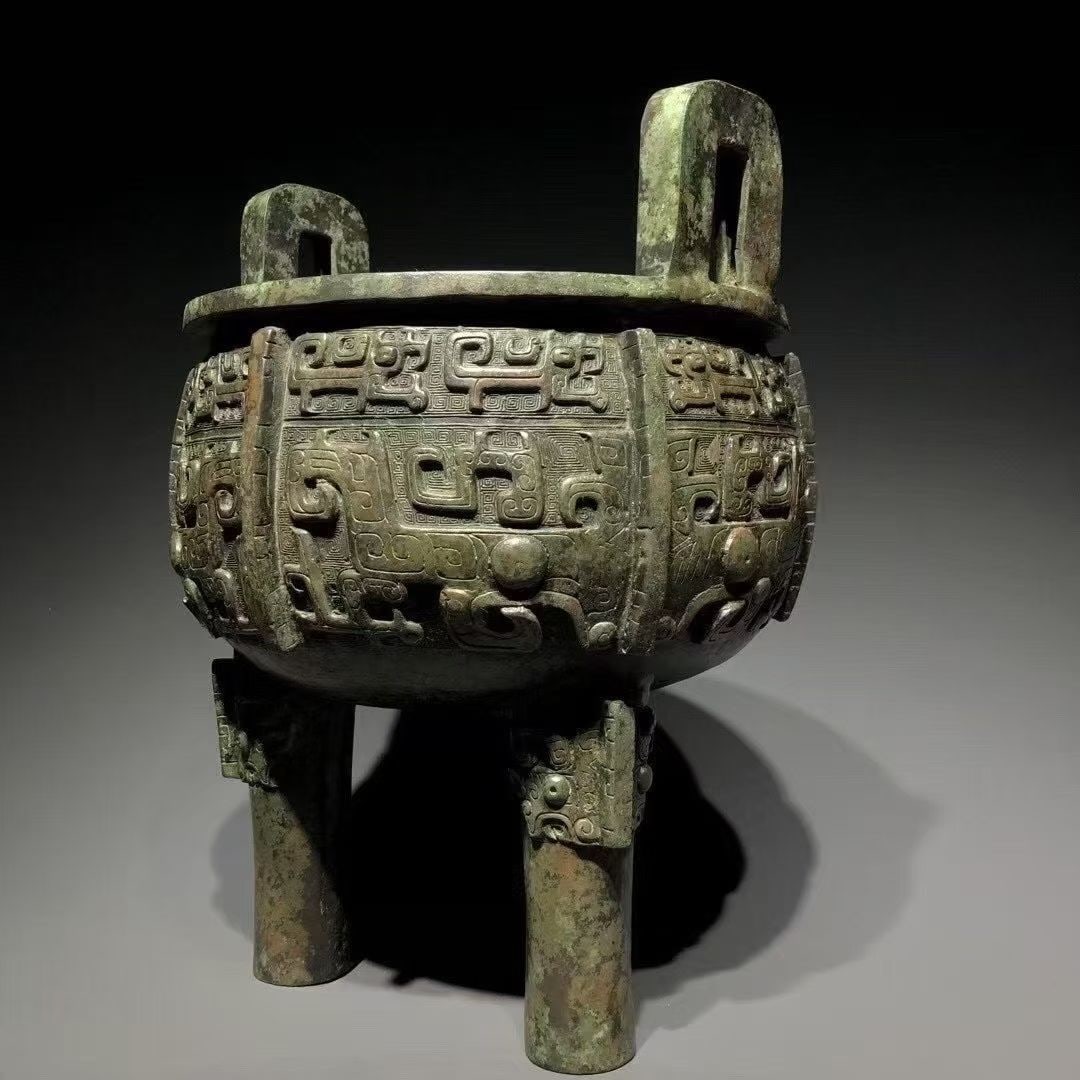 A Bronze Ding with Taotie Pattern - 2