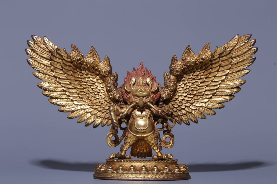 A Gilt Bronze Cemetery Protector Statue: A Gilt Bronze Cemetery Protector Statue. Height: 4.72in; Length: 7.68in; Width: 1.77in; Weight: 1.21lbs.