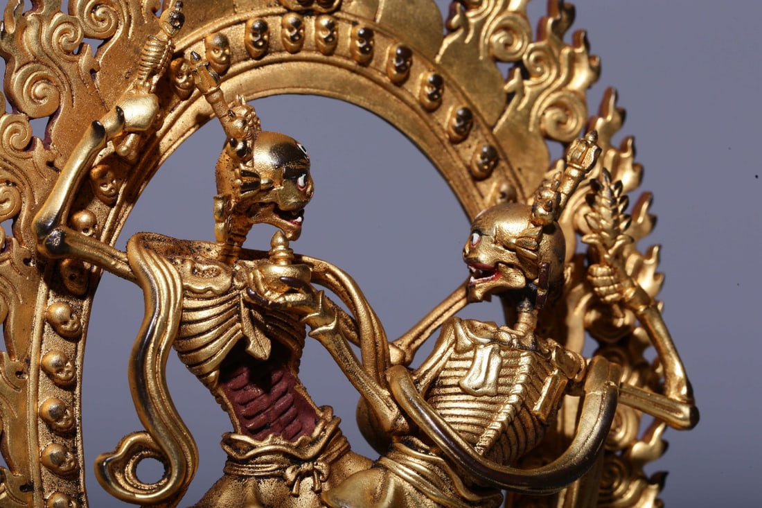 A Gilt Bronze Buddhist Scripture Plaque - 4