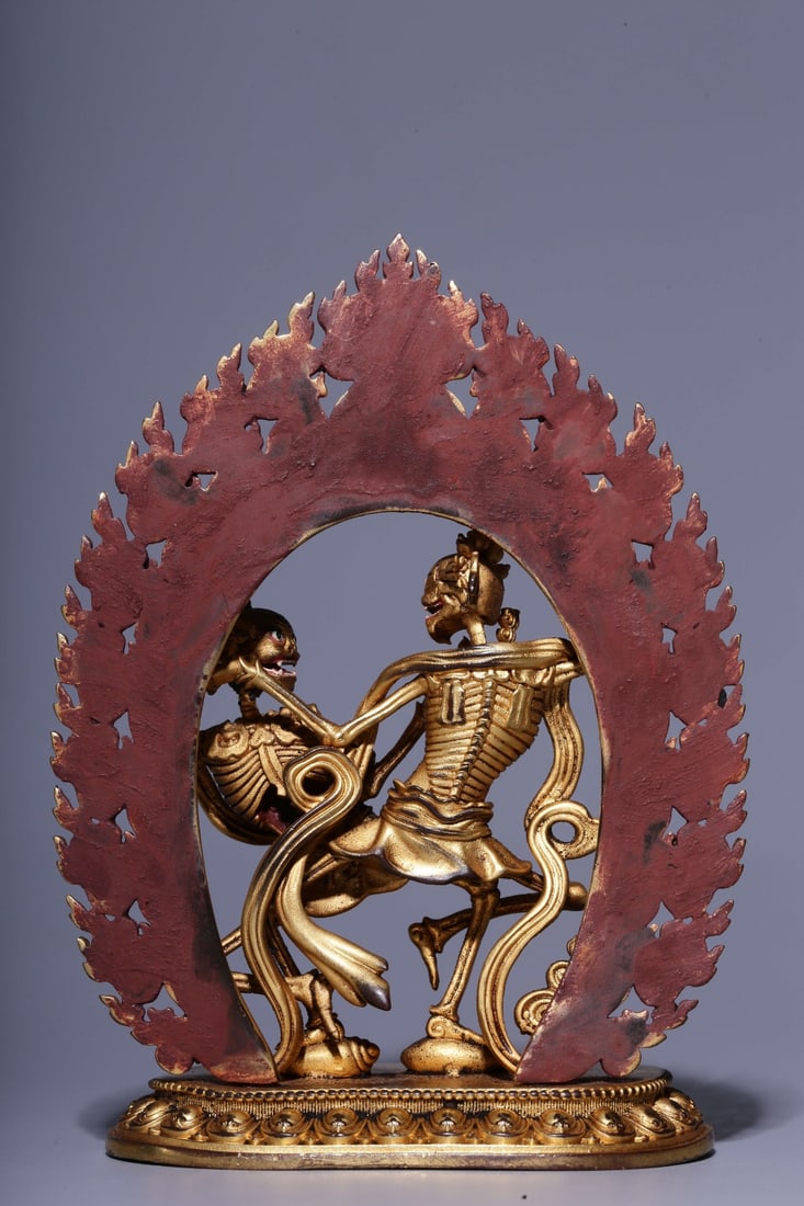A Gilt Bronze Buddhist Scripture Plaque - 6