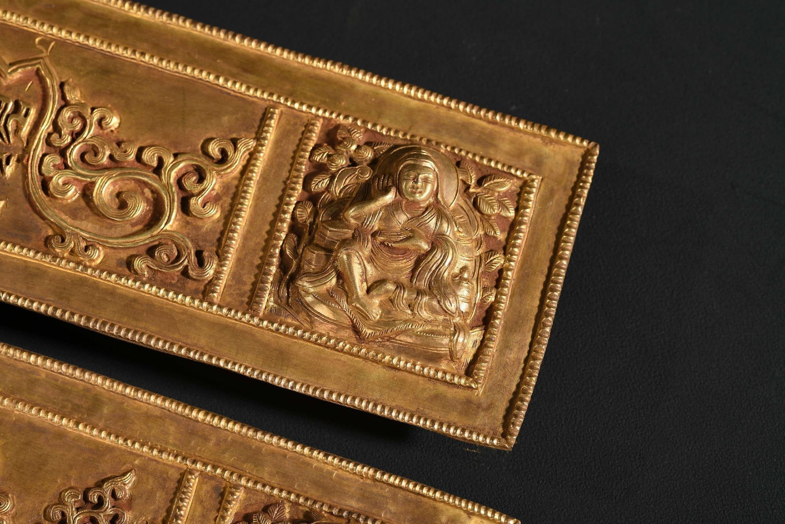 A Gilt Bronze Buddhist Scripture Plaque - 3