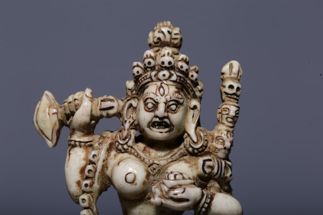 A Bone Carved Dakini Statue - 2