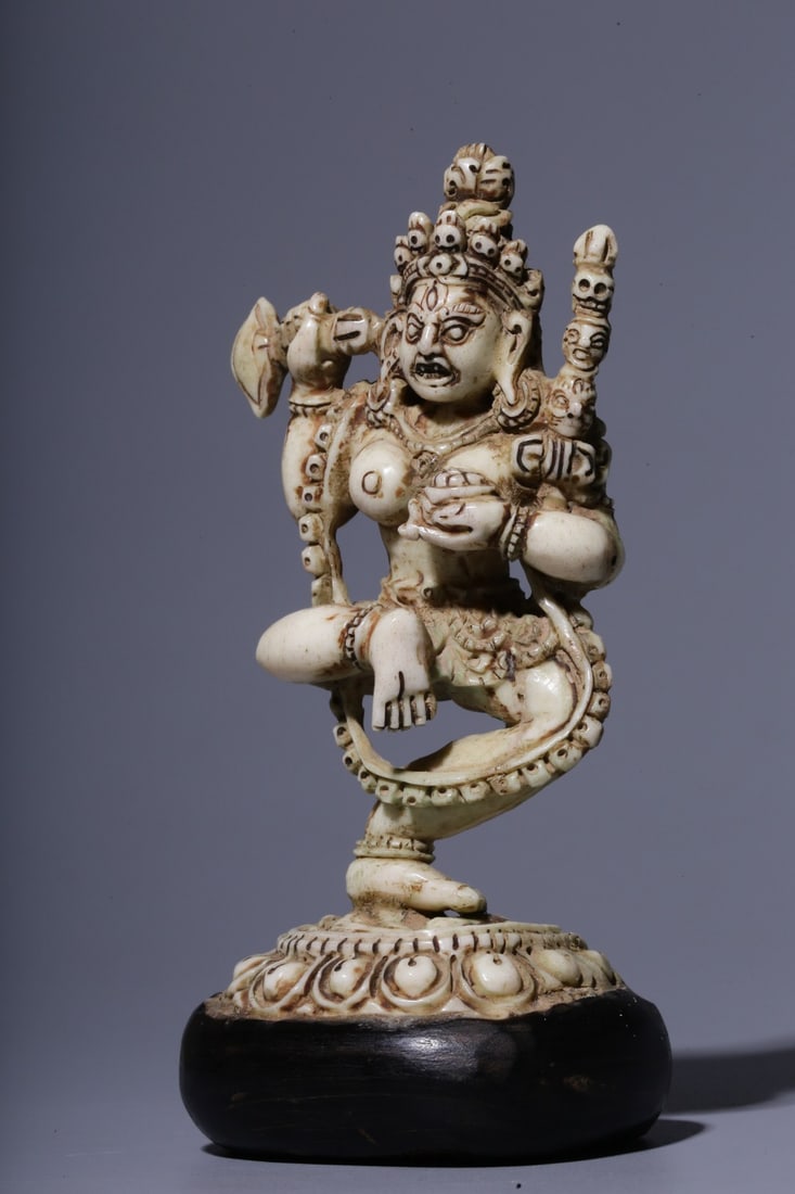 A Bone Carved Dakini Statue - 4
